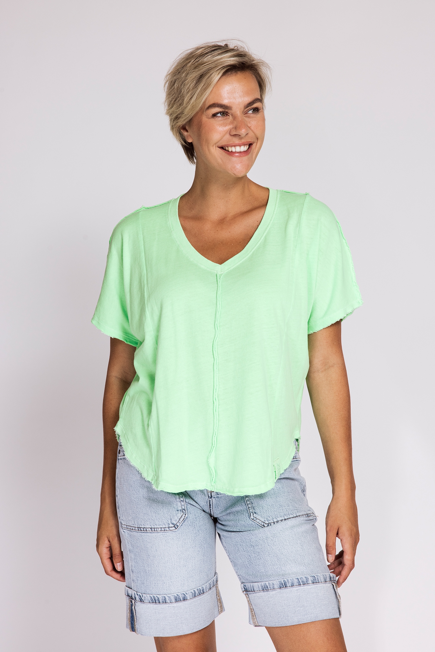 Zhrill T-shirt à manches courtes »RYA« Coupe normale, manches courtes, col en V, uni