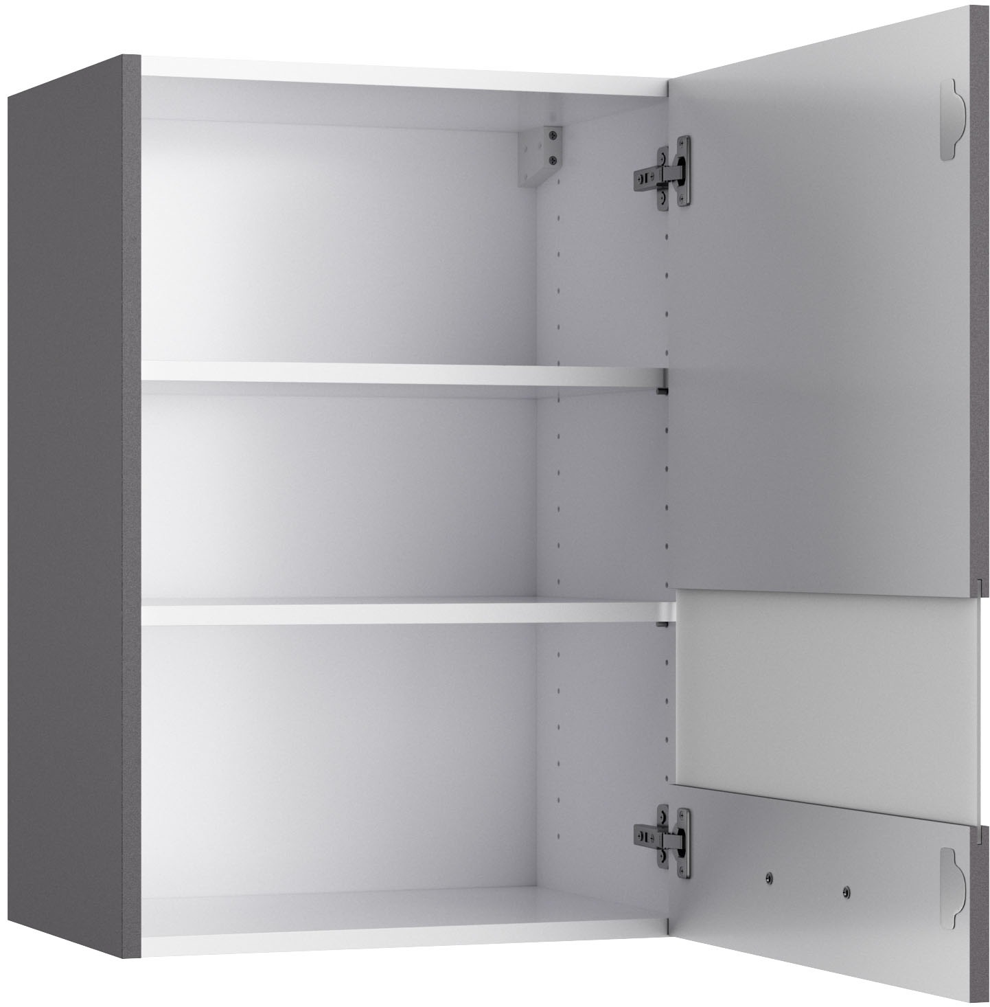 KOCHSTATION Armoire suspendue »KS-Paula« 50 cm breit, 70 cm hoch, mit 1 Tür mit Glaseinsatz, 2 Einlegeböden