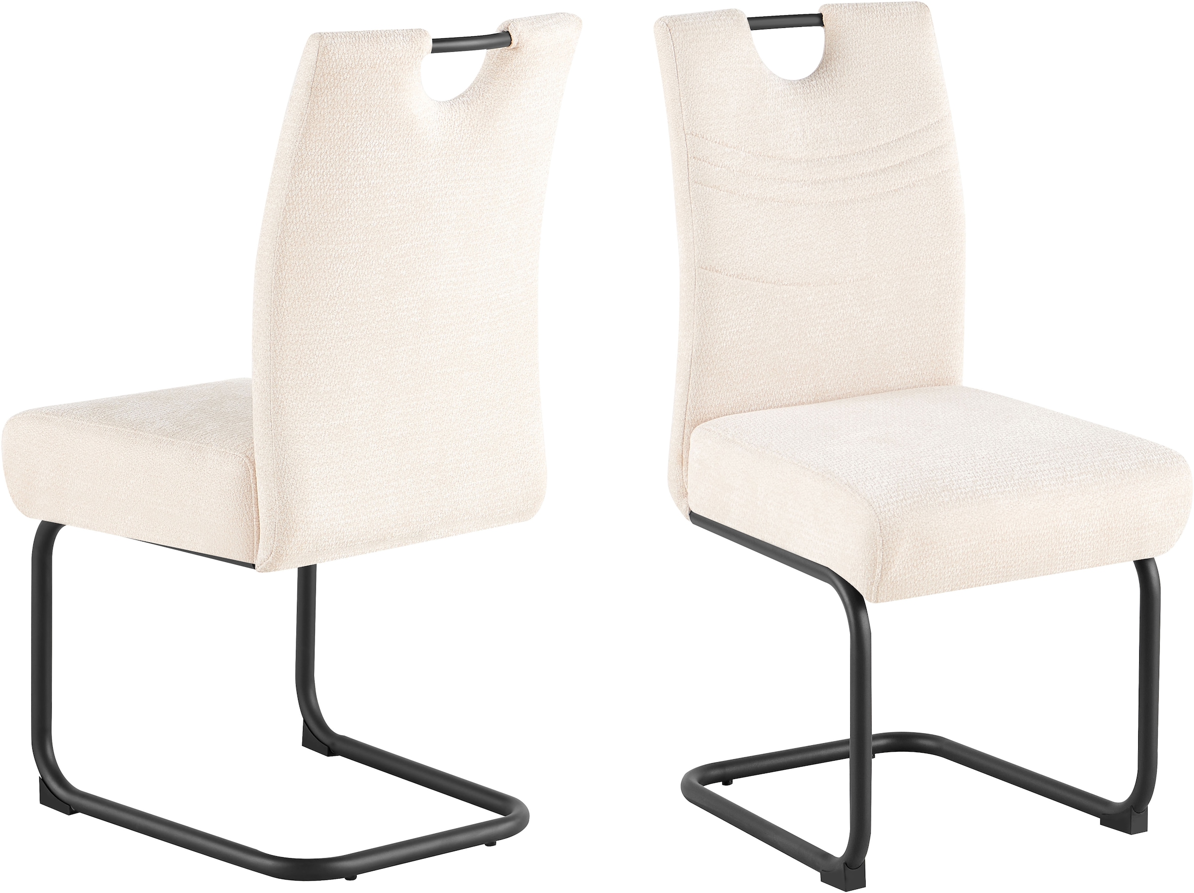 GOODproduct Chaise cantilever »Echo, 2er-Set, Federkern« () 2 cuischaise cantilever confortable avec ressort et poignée, charge maximale 140 kg