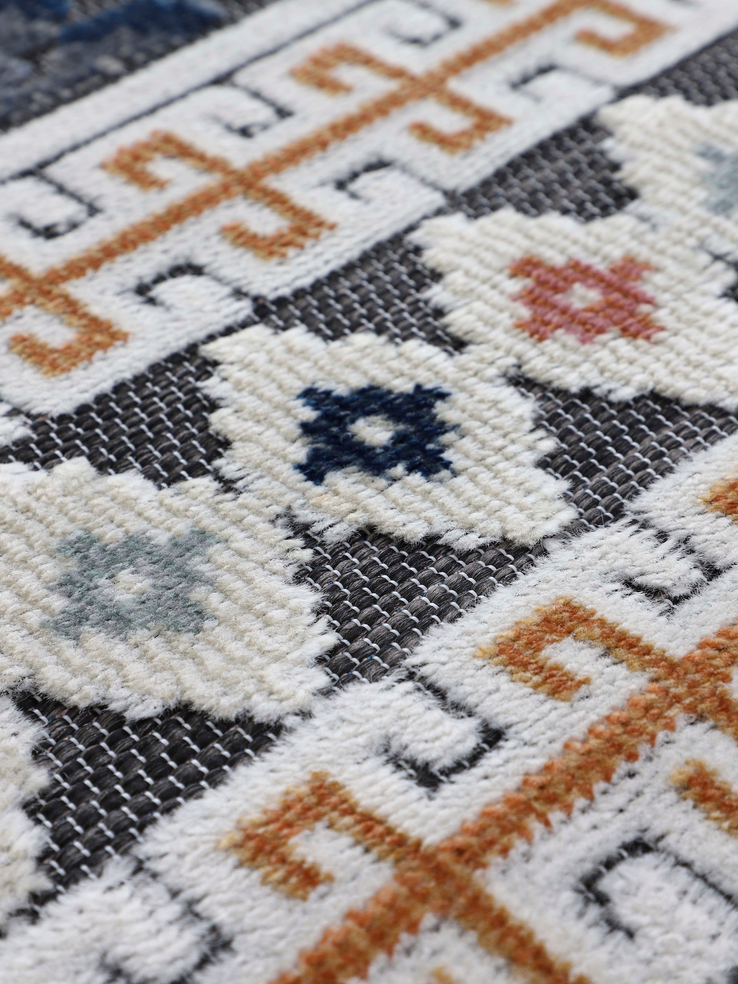 carpetfine Tapis »Deja 103« Rectangulaire 4 mm Höhe robustes Flachgewebe, Floral, In- und Outdoor, Läufer