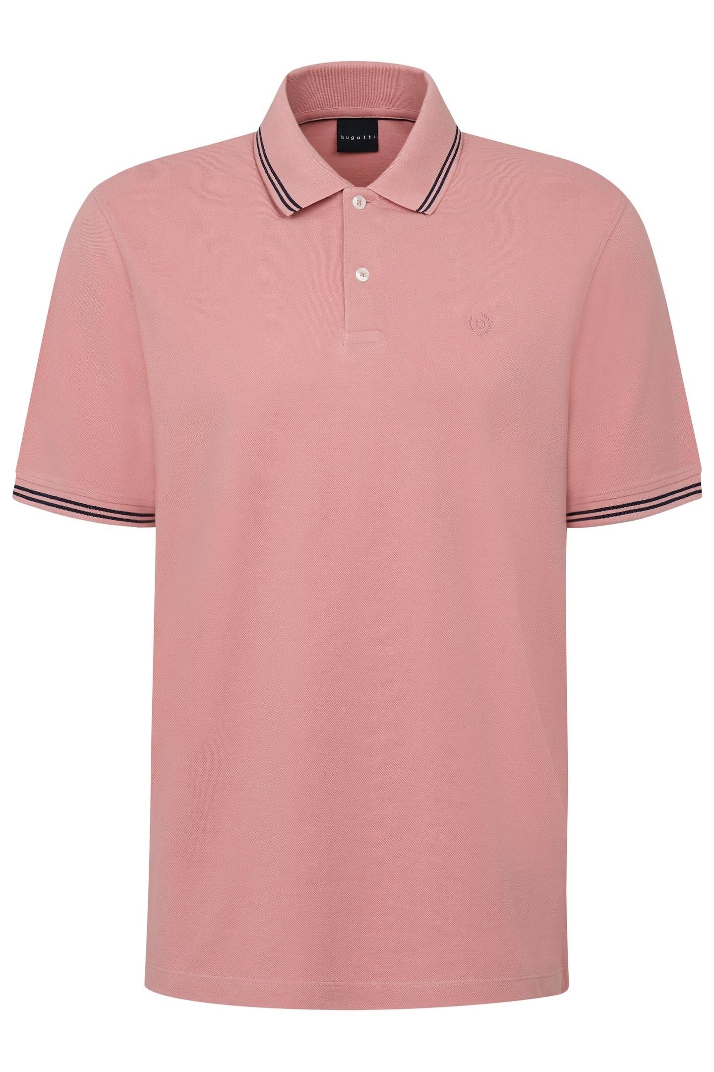 bugatti Poloshirt mit Kontraststreifen und Bruststickerei