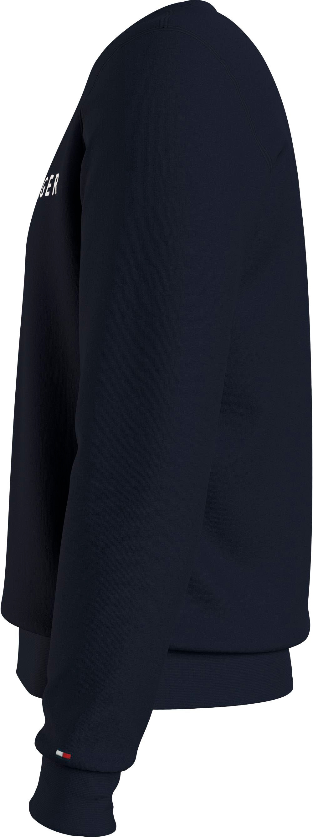 Tommy Hilfiger Sweatshirt »TOMMY LOGO«, unifarben, casual, regular fit, Baumwollmix, Rundhals
