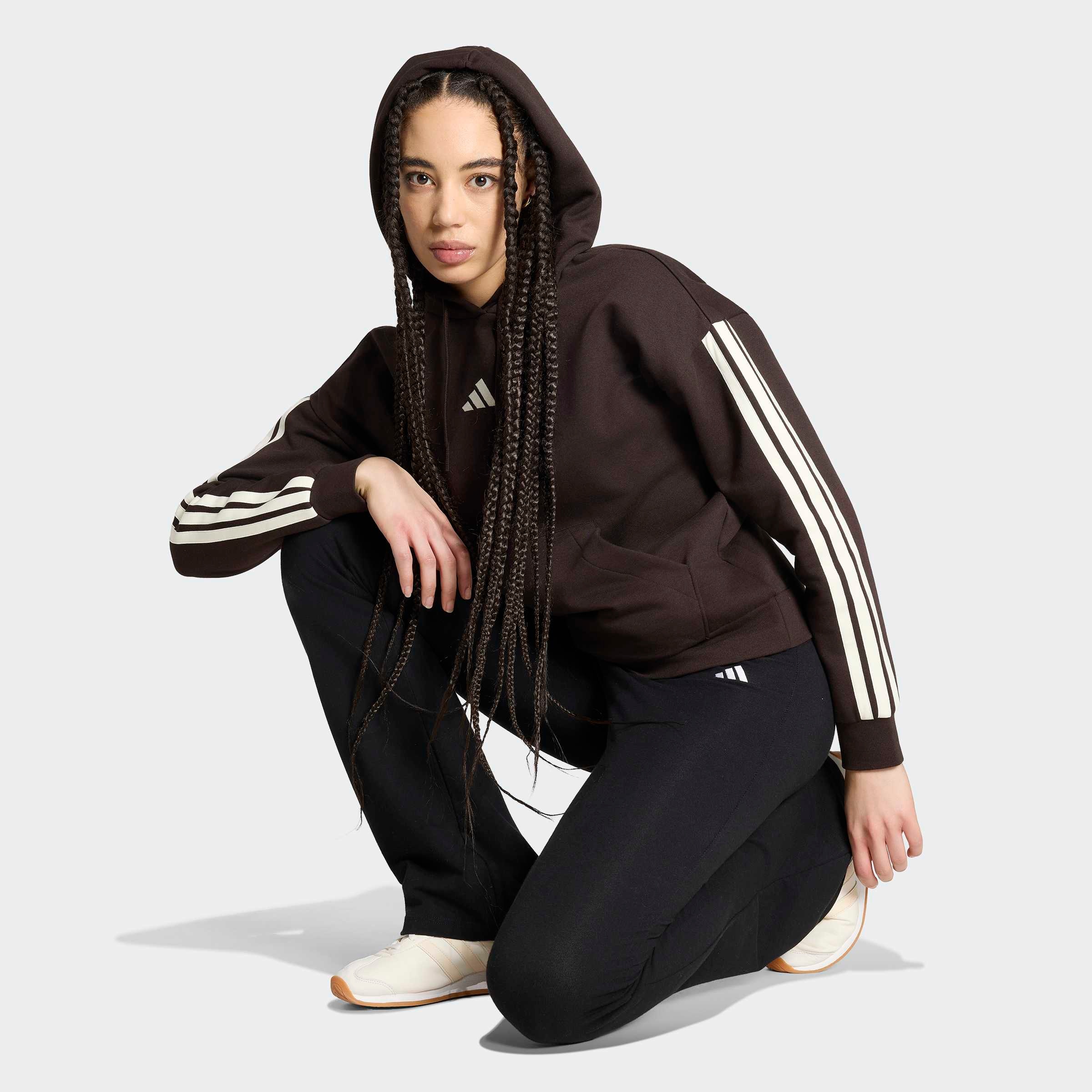 adidas Sportswear Kapuzensweatshirt »ESSENTIALS 3-STREIFEN FLEECE-HOODIE«
