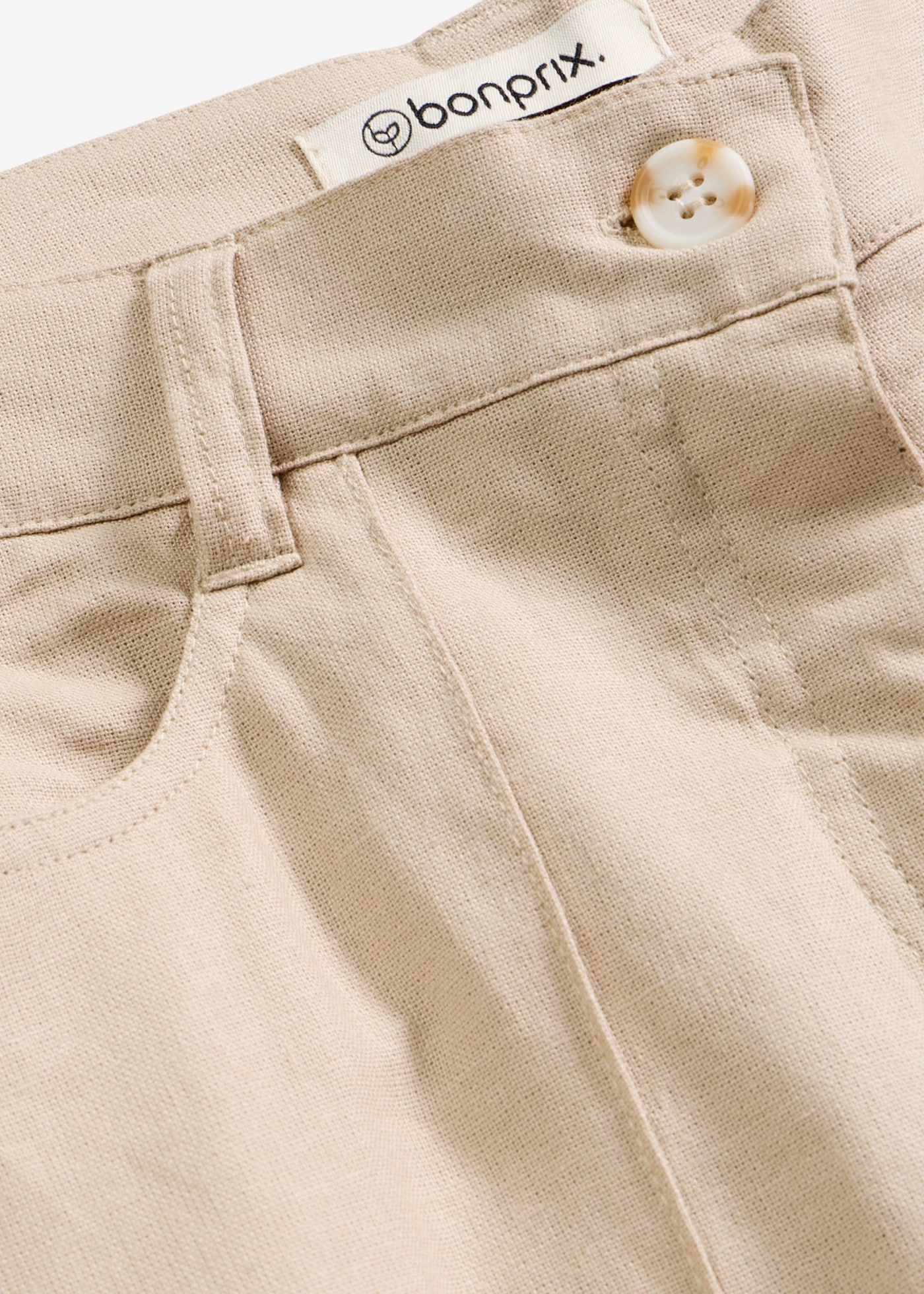 bonprix Pantalon palazzo  aus Leinen und Viskose, Loose Fit, eleganter Stil