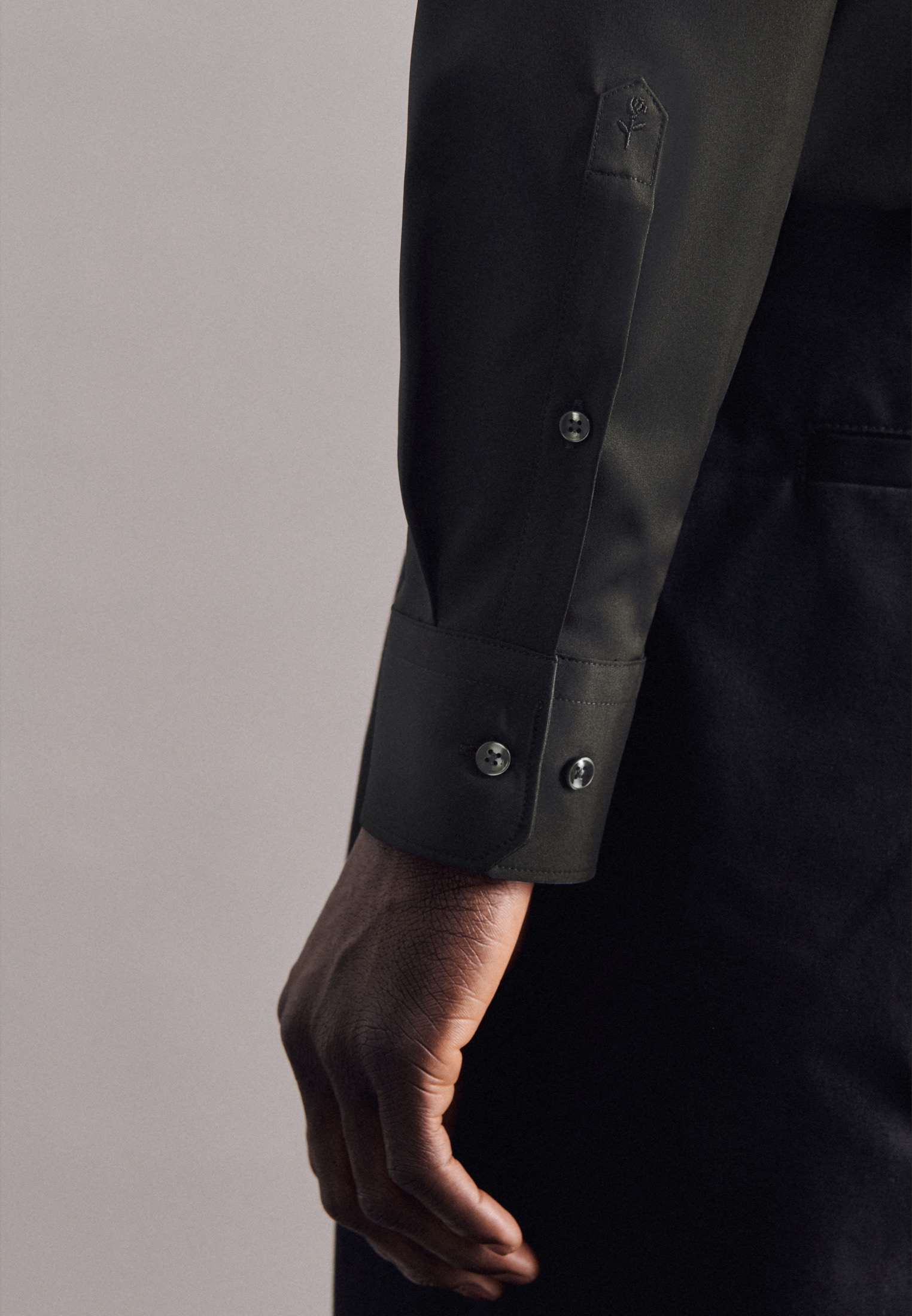 seidensticker Chemise d'affaires »Schwarze Rose« Regular 1/1 Kentkragen Uni