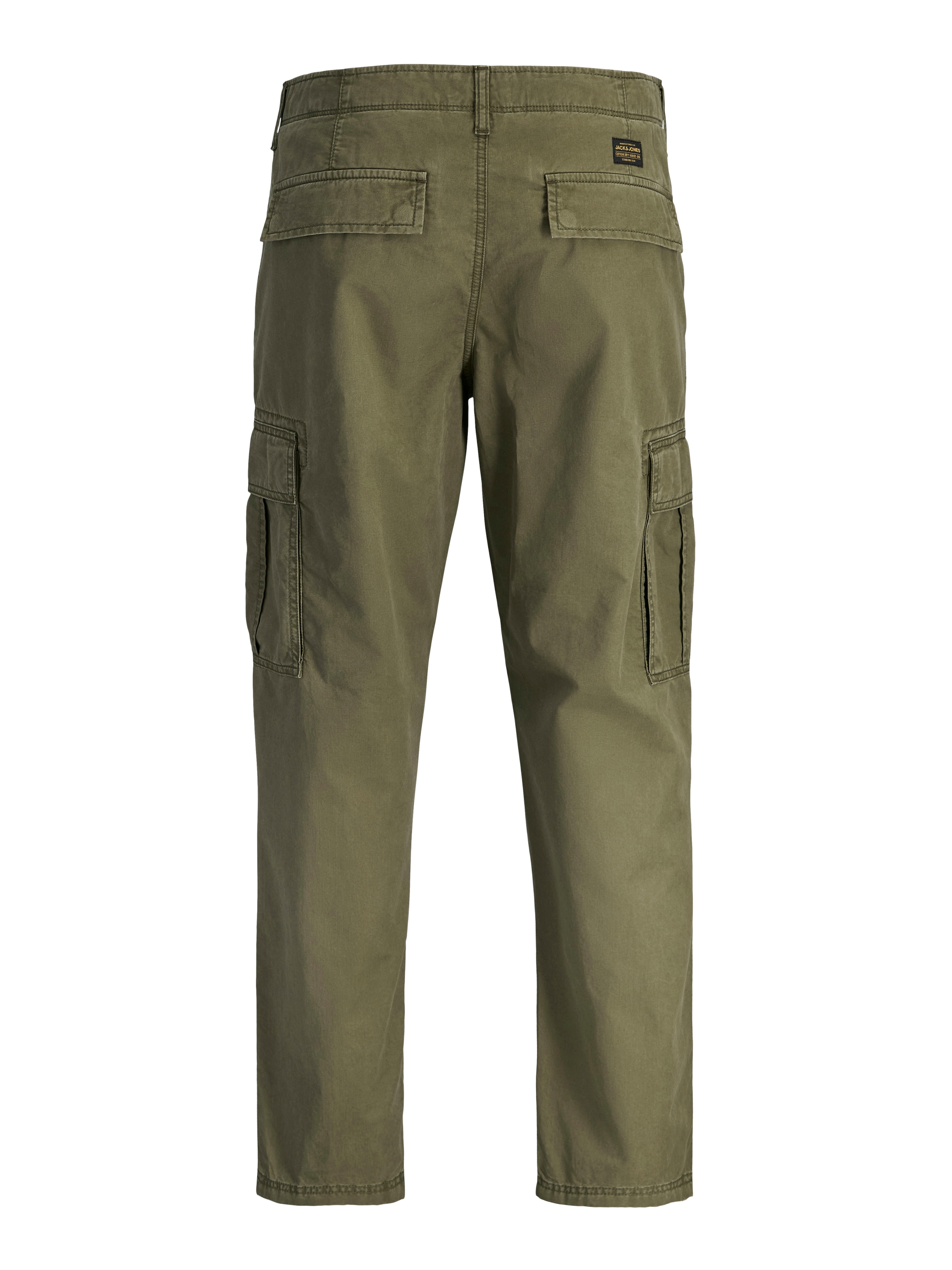 Jack & Jones Pantalon cargo »JPSTKANE FRANK CARGO NOOS«  mélange de coton, coupe ample