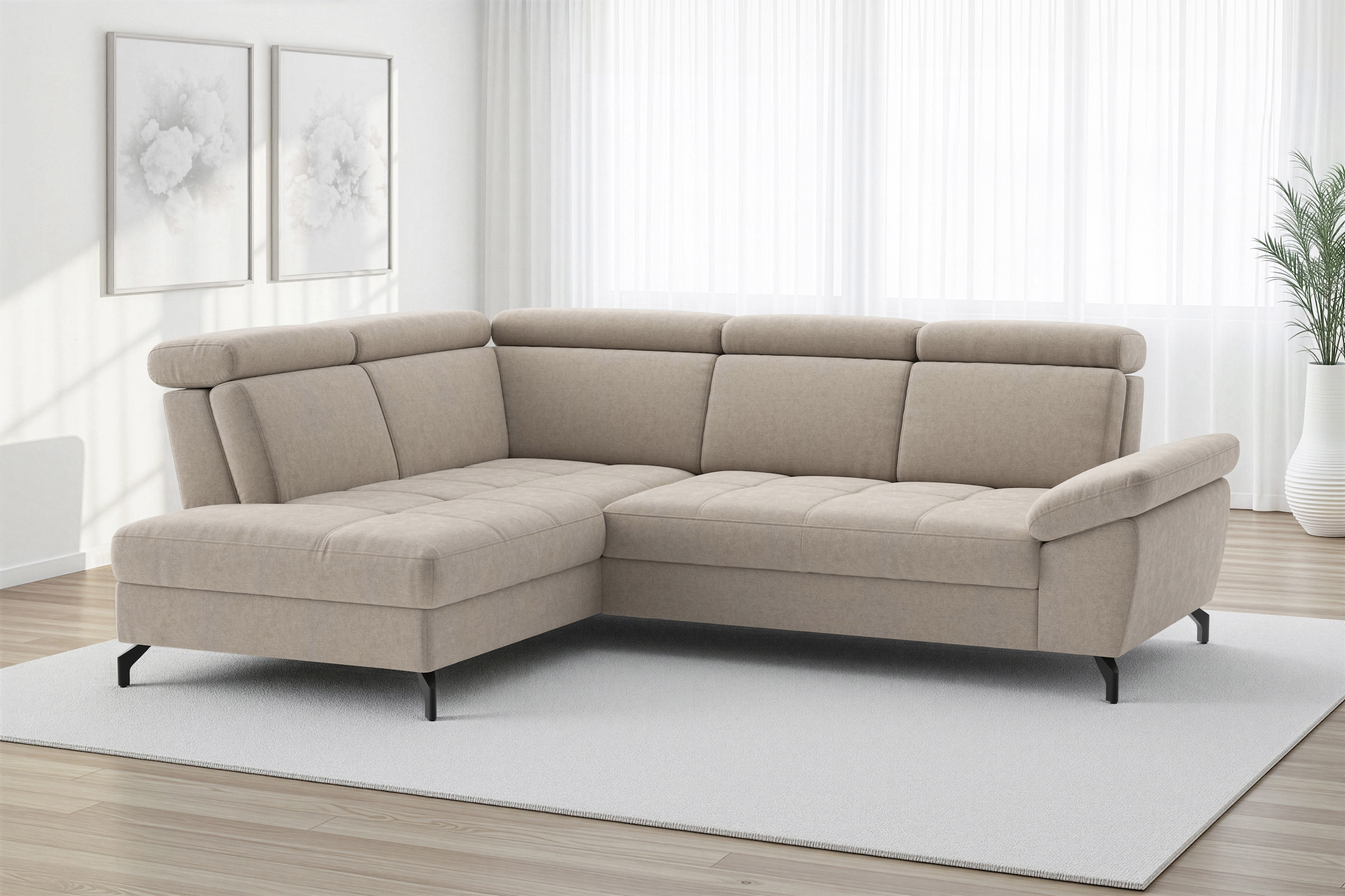 sit&more Ecksofa »Vanity« Inkl.Sitz-,Kopf-und Armteilverstellung