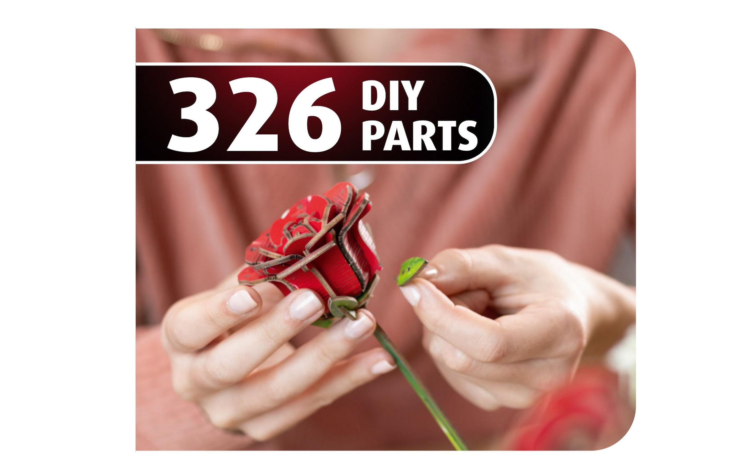 Revell® Modellbausatz »Dream of Roses Holz, Rosen-Bouquet mit Vase und Duft« 295 Stk. tlg.