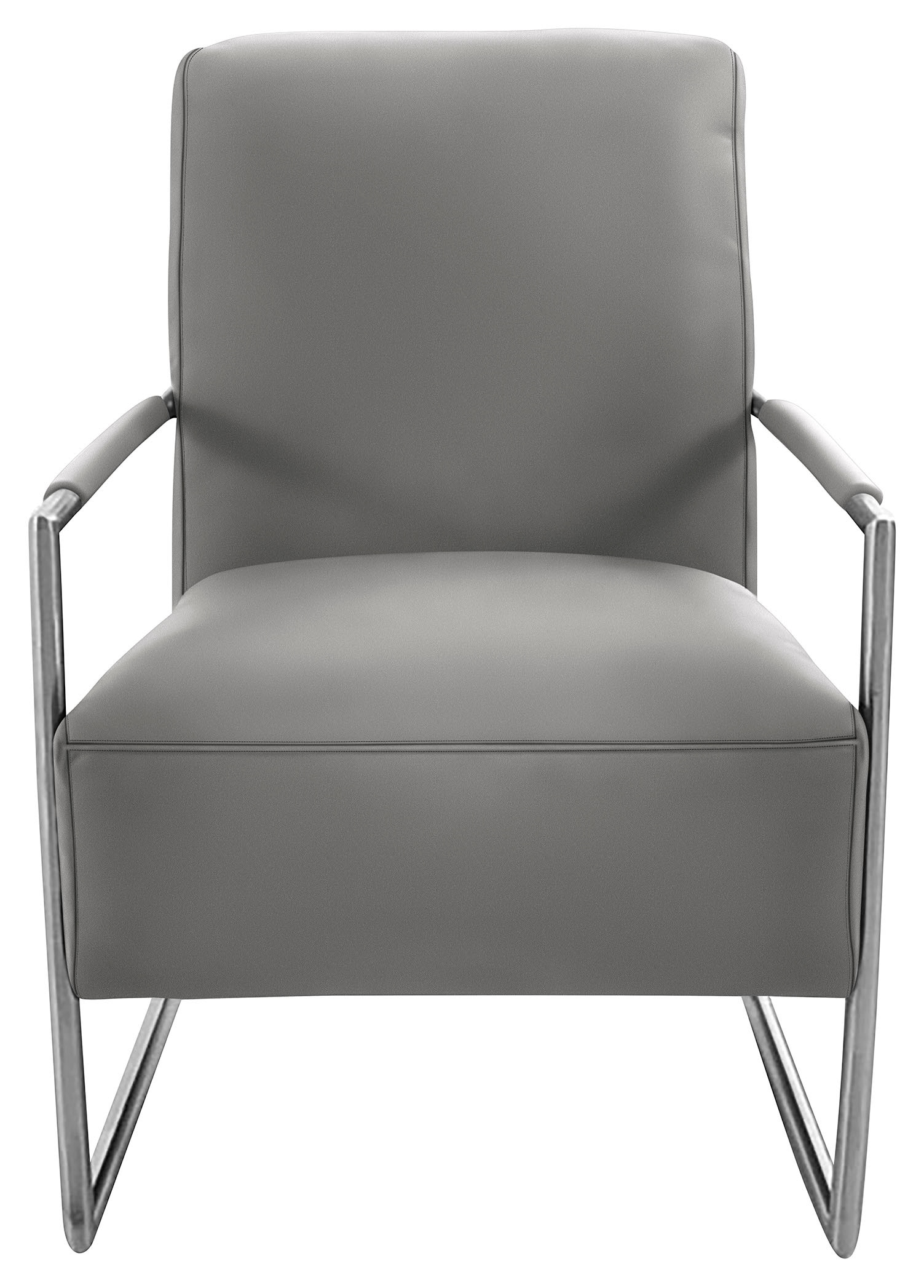 K+W Komfort & Wohnen Cocktailsessel mit bezogenen Armlehnen, Gestell in Metall Edelstahloptik