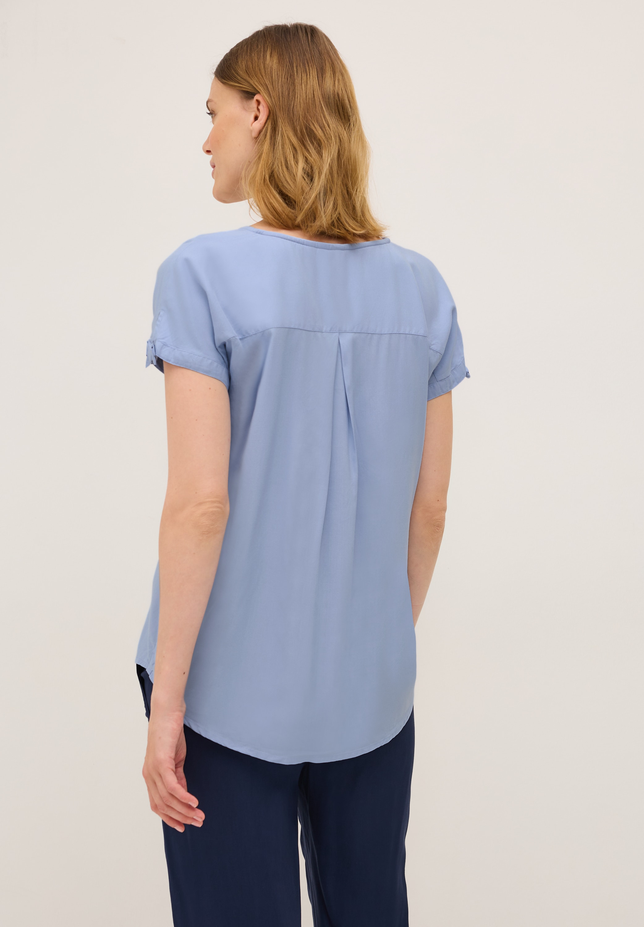 Cecil T-Shirt , Blusenshirt mit gerundetem V-Ausschnitt
