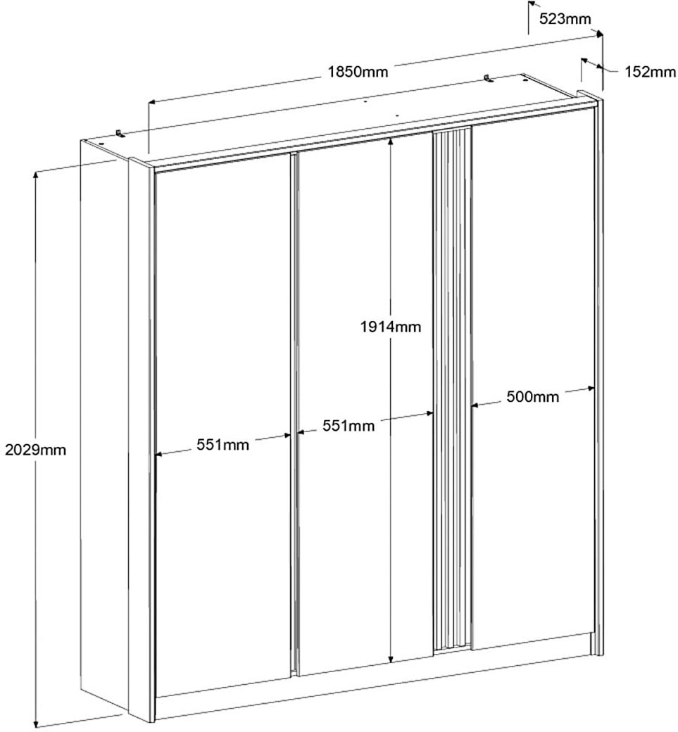 Parisot Schlafzimmer-Set 4 Stk. tlg. viel Stauraum, schöne Optik, Einsätze an Schrank und Kommode drehbar
