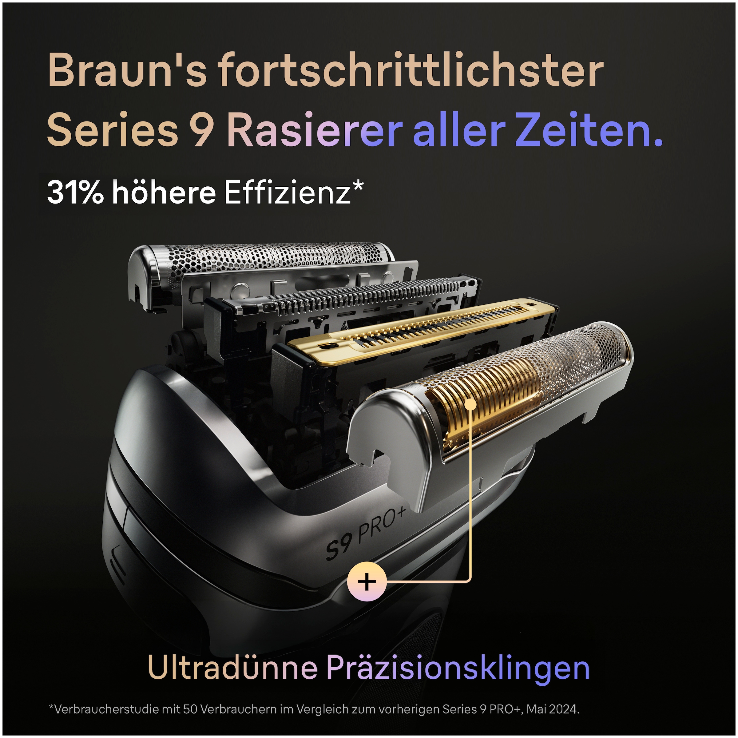 Braun Tête de rasage de rechange »Series 9 PRO+ 96M« compatible avec tous les rasoirs Braun Series 9, ORIGINAL du fabricant