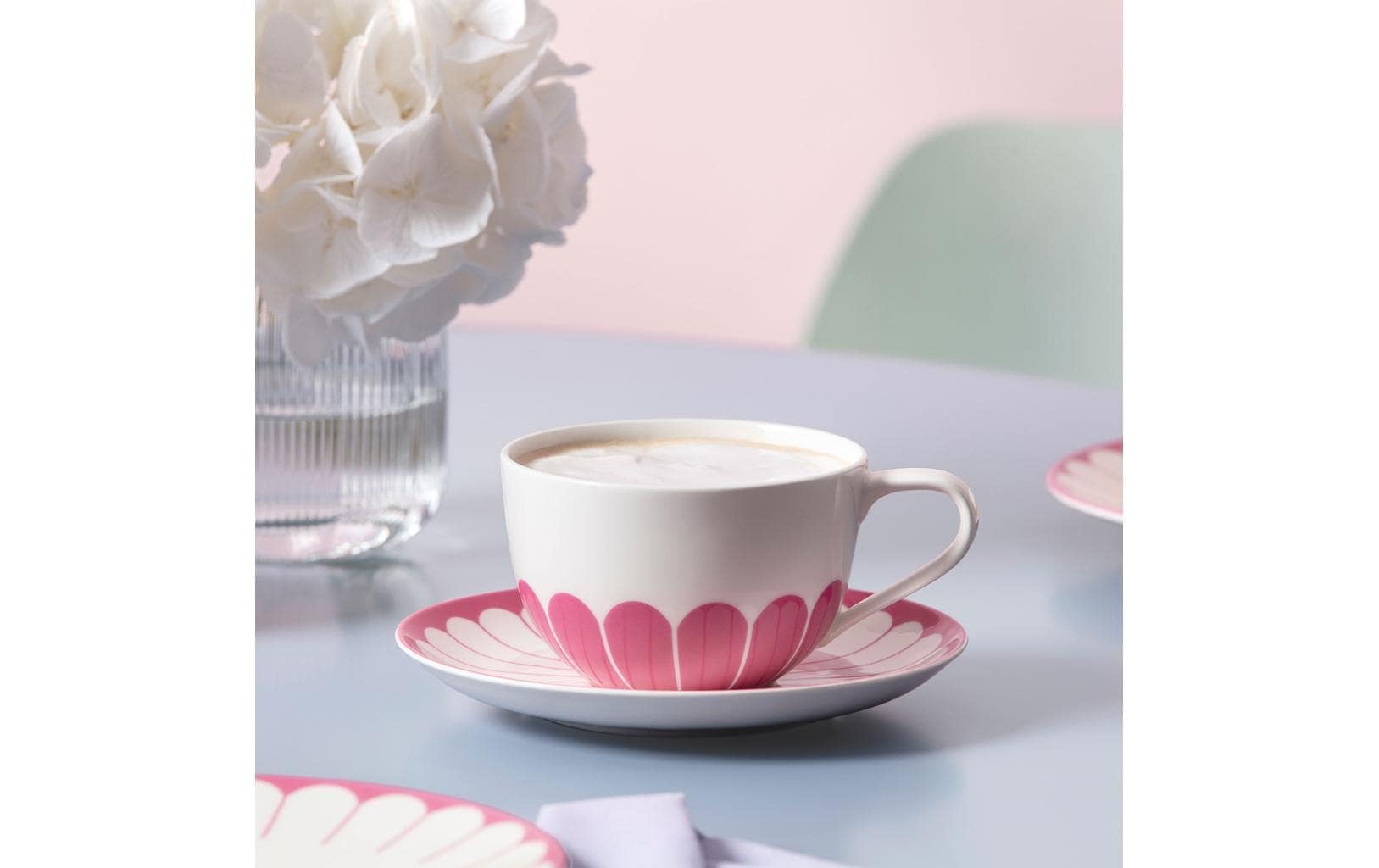 Villeroy & Boch Soucoupe »Fleur 6 Stück« Elegante Unterlage für Frühstücks- und Cappuccinotassen