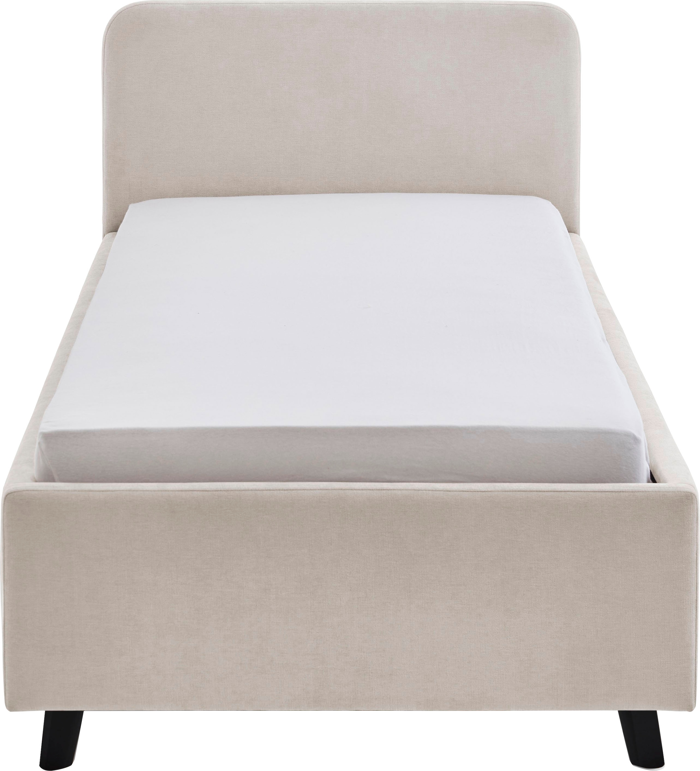 meise.möbel Lit d'enfant »COSY in de Breiten 90, 120 & 140 erhältlich, wahlweise mit Bettkasten« disponible avec pied en bois noir ou chêne, incl. prise USB