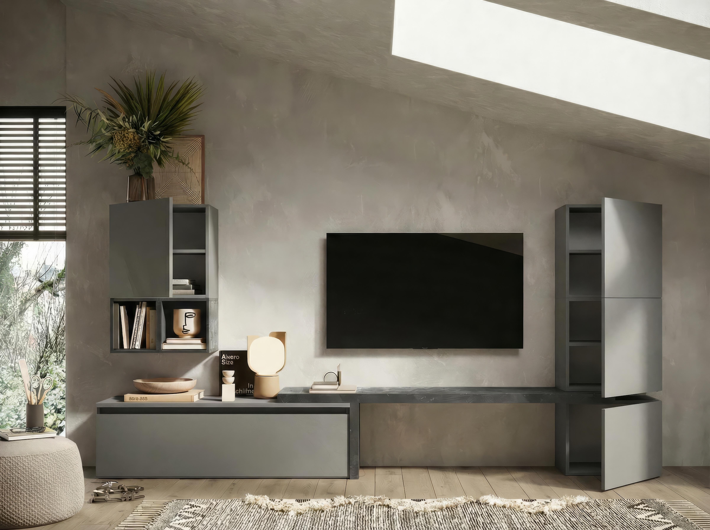 Home affaire Meuble mural »Infinity, 7tlg. Breite 290 cm, Höhe variabel, Schrankwand, Anbauwand« 7 cuis tlg.