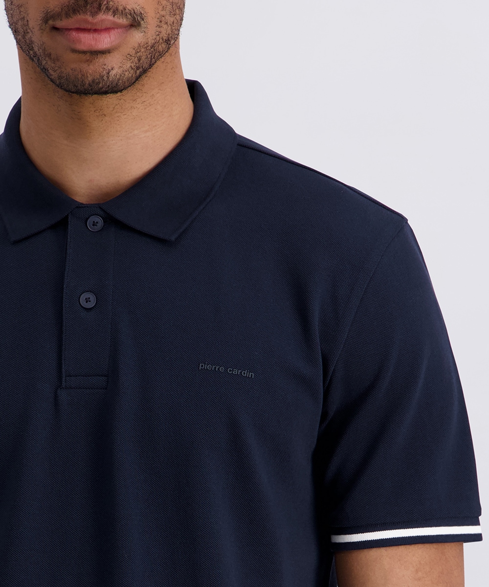 Pierre Cardin Poloshirt »Poloshirt uni pique« mit Logo Schriftzug