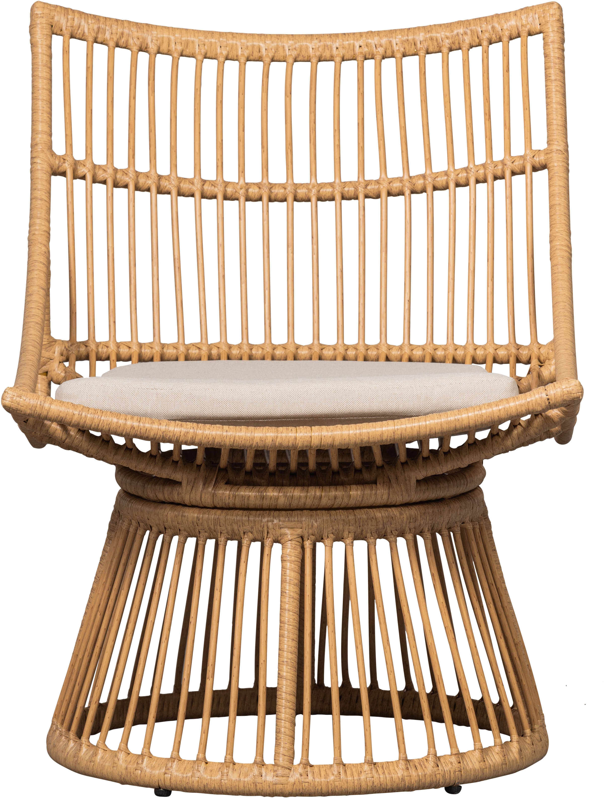 WOOOD Chaise en rotin »Alatna Wicker auf Aluminiumgestell pulverbeschichtet H80 x B64 x T53cm« () Fibre synthétique tressée, coussin d'assise inclus, capacité de charge 120 kg