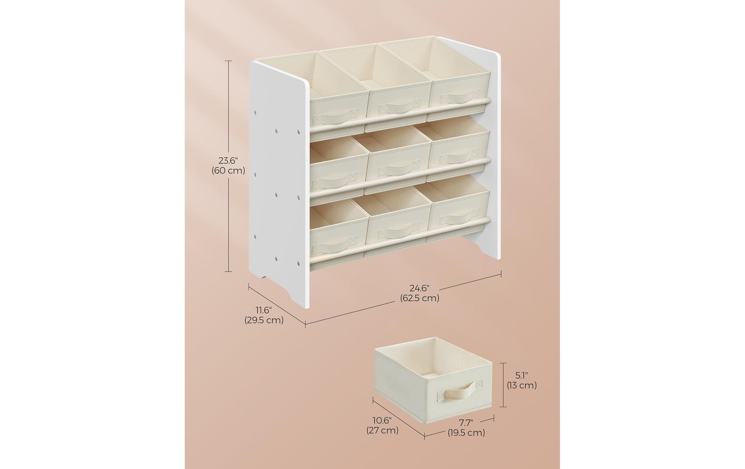 SONGMICS Kinderregal »mit 9 Boxen 62.5 cm x 60 cm«