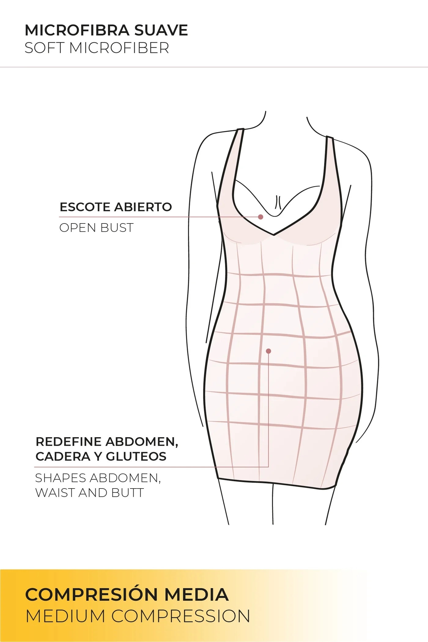 YSABEL MORA Sous-robe mittlerer Shape-Effekt, elastisch, formend, Tüll, weich