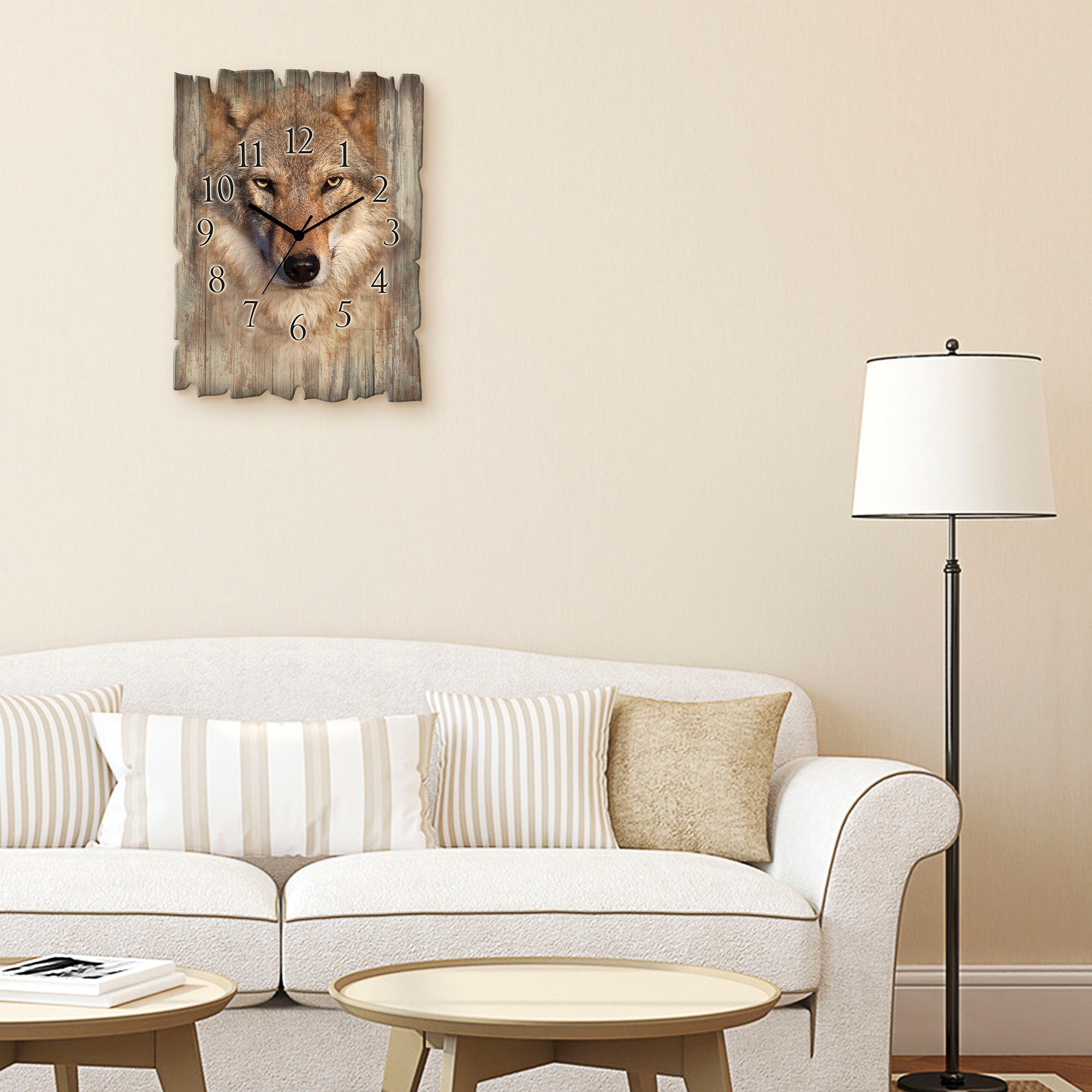 Artland Horloge murale »Wolf« wahlweise mit  Quarz- oder Funkuhrwerk, lautlos ohne Tickgeräusche