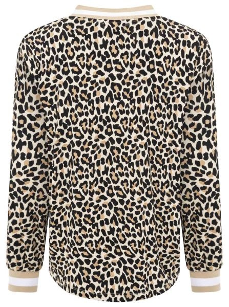 Zwillingsherz Chemisier »"Leo"« V-Neck, Animal Print, sportive Bündchen