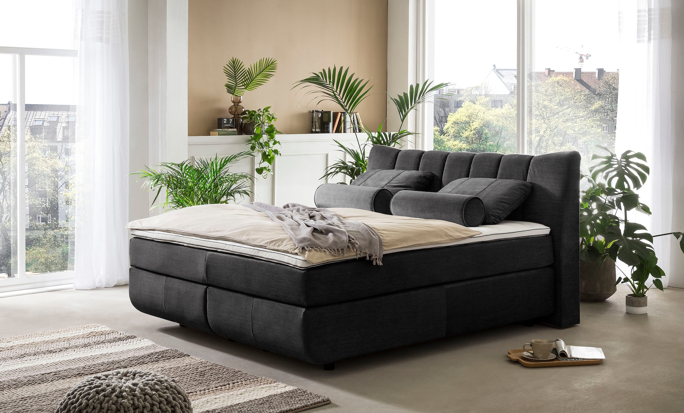 Home affaire Lit boxspring »Océane« sans contact avec le sol - effet flottant, différents degrés de fermeté (aussi H4)