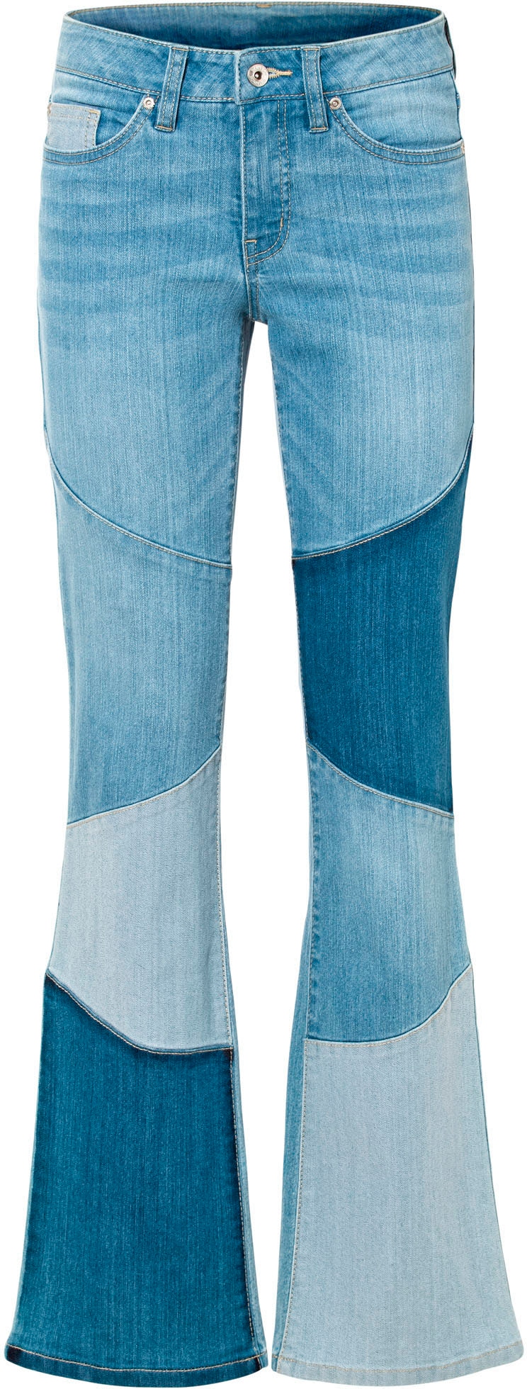 bonprix Schlagjeans »Flared-Jeans Mid Waist« Regular Fit, Mid Waist, mit Elasthan-Anteil