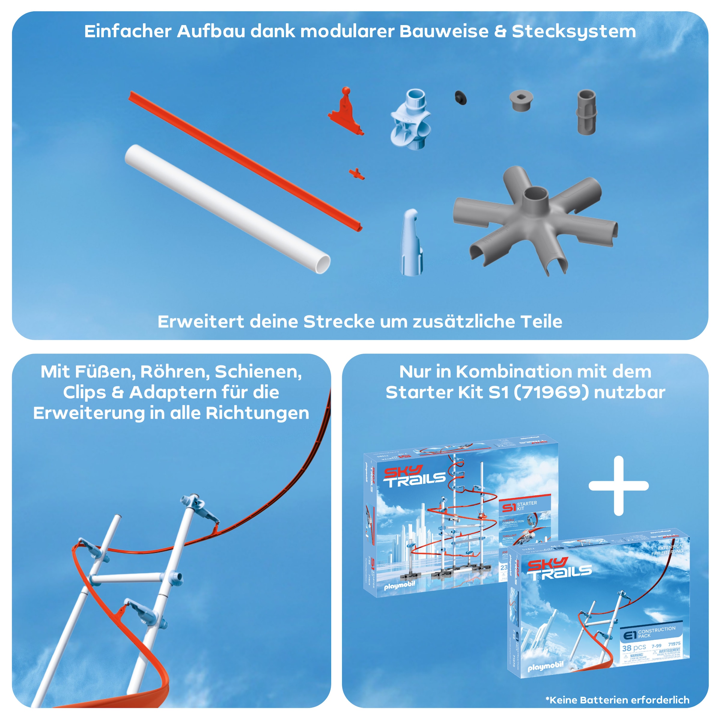 Playmobil® Jeu de construction »Construction Pack a2 (71975), Sky Trails« Made in Europe