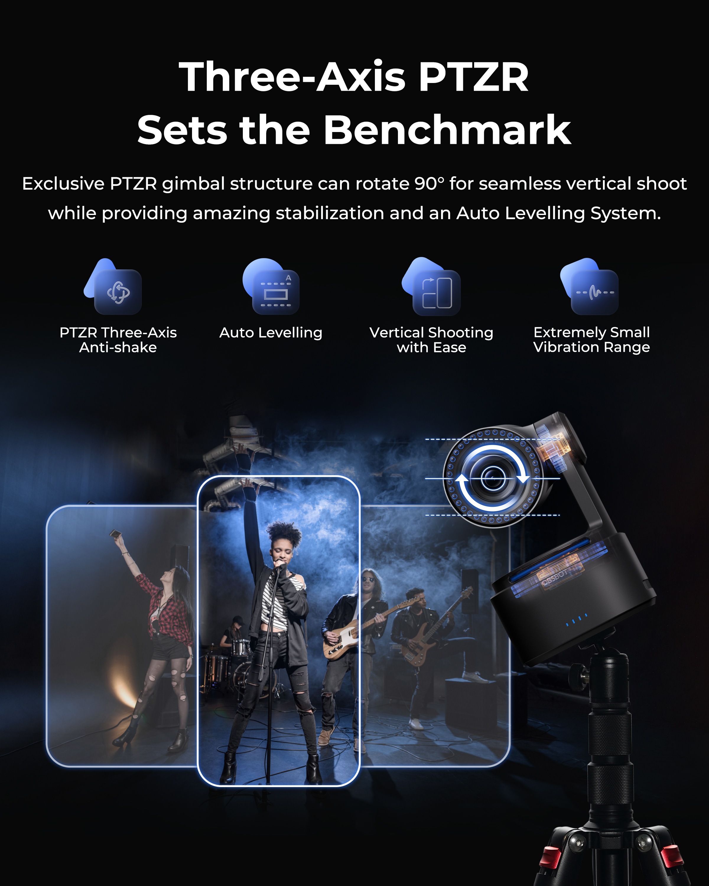 OBSBOT Camcorder »Tail 2« Bluetooth | LAN (Ethernet) 5 fachx opt. Zoom