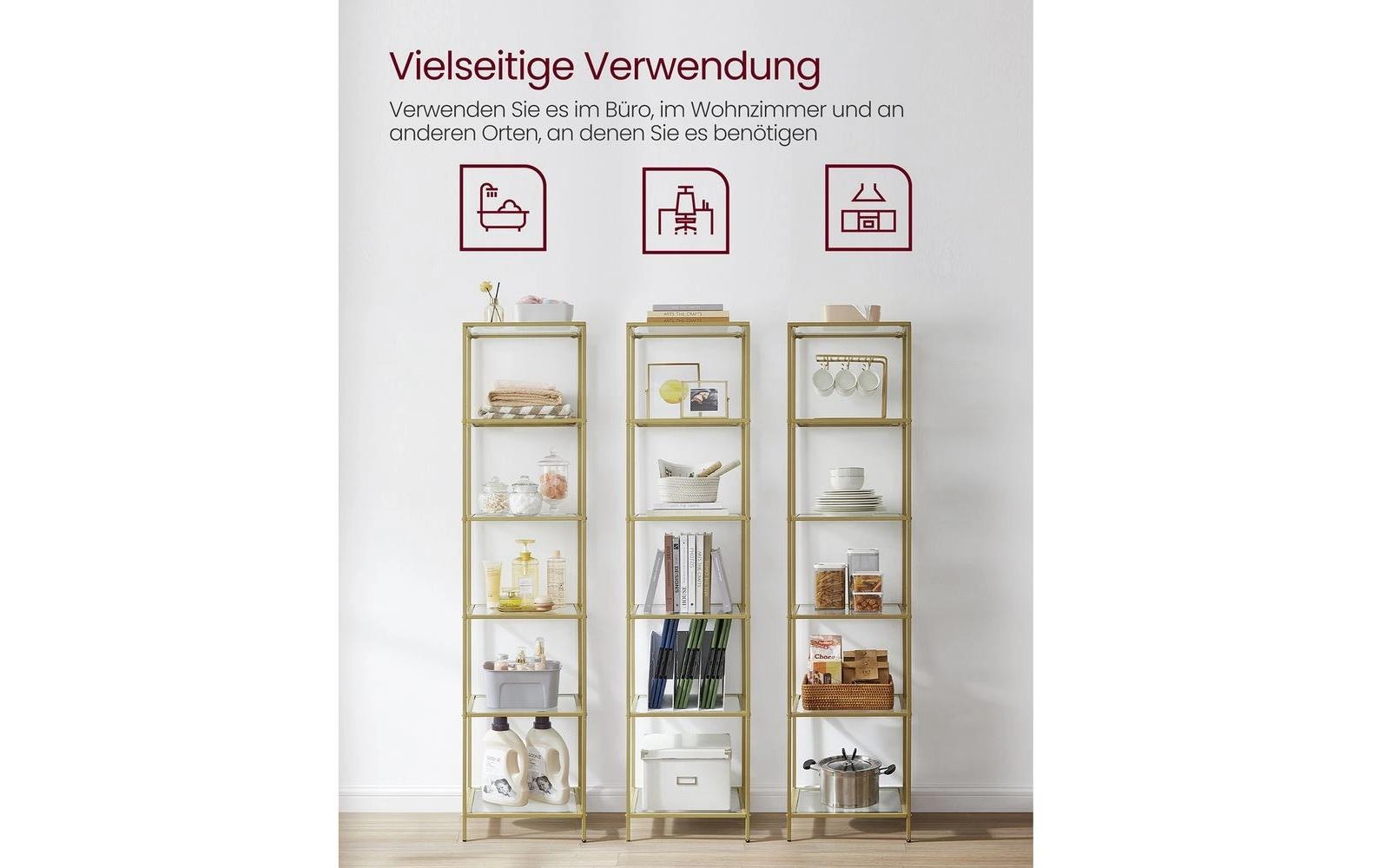 VASAGLE Regal »5 Ablagen 40 x 177.3 cm«