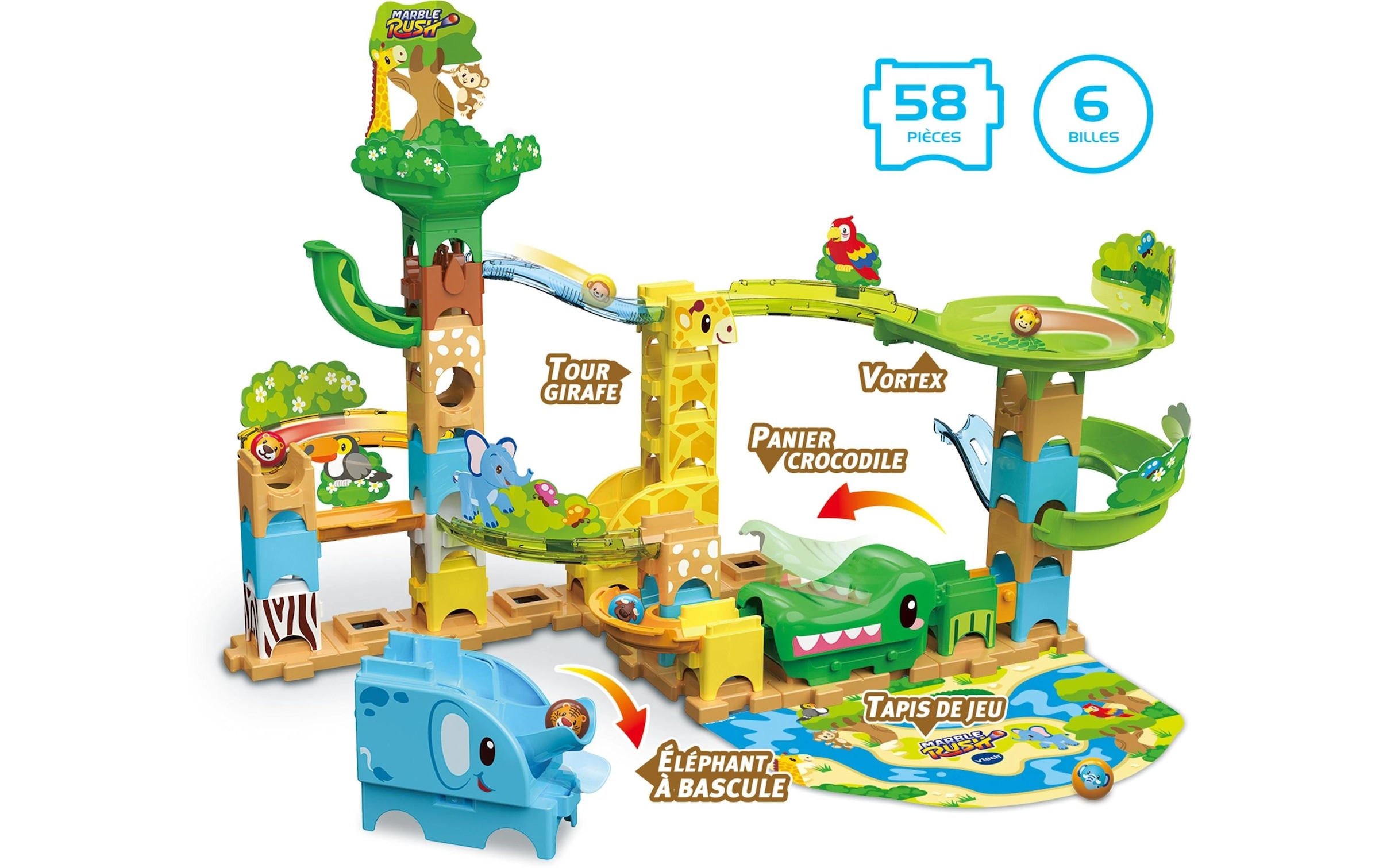 Vtech® Kugelbahn »Marble Rush Junior Animal Set J100 -FR-«