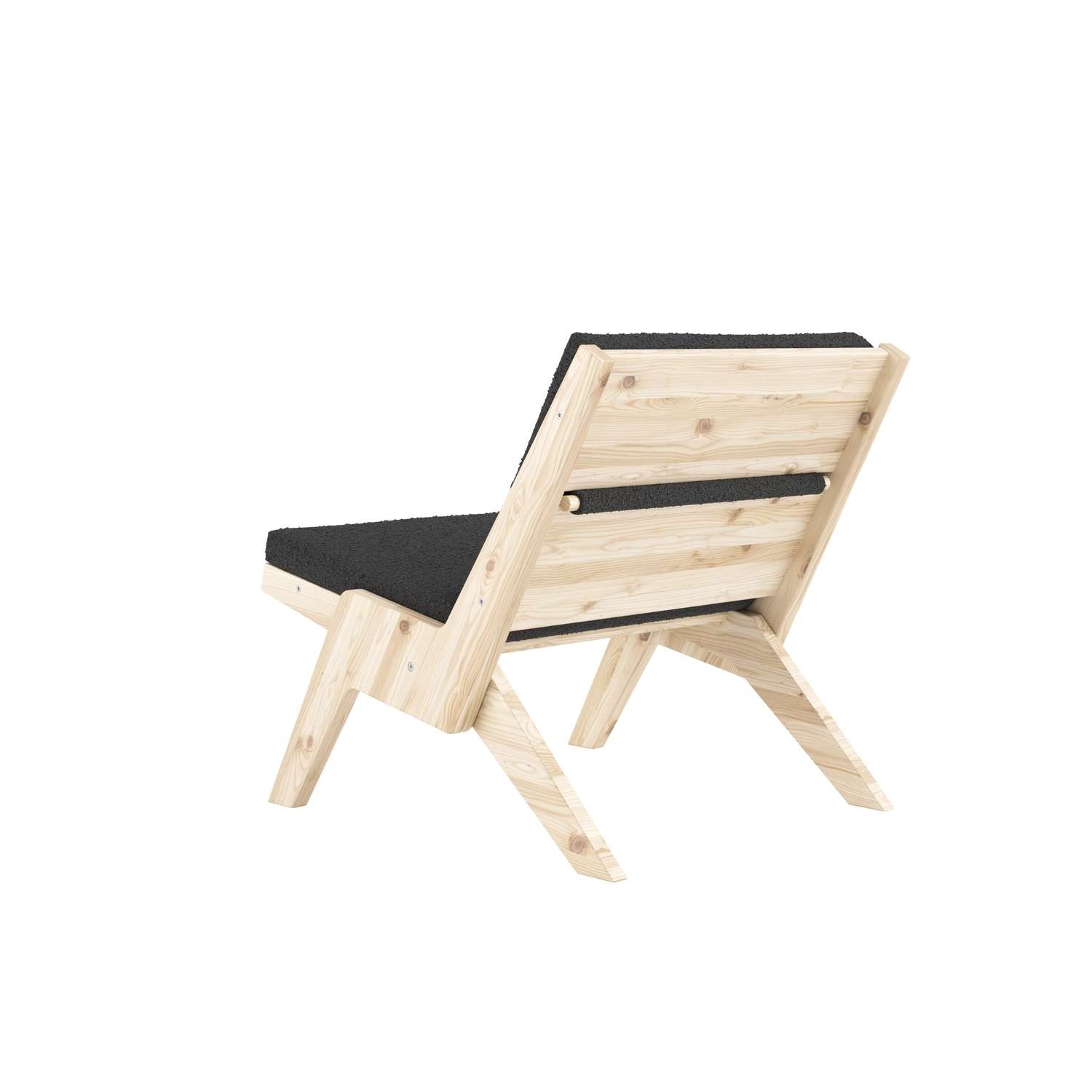Karup Design Loungesessel »Sway Lounge Chair, ohne Armlehnen, aus FSC®-zertifiziertem Massivholz« Matratze mit Bouclé-Bezug in mehreren Farben, Made in Europe