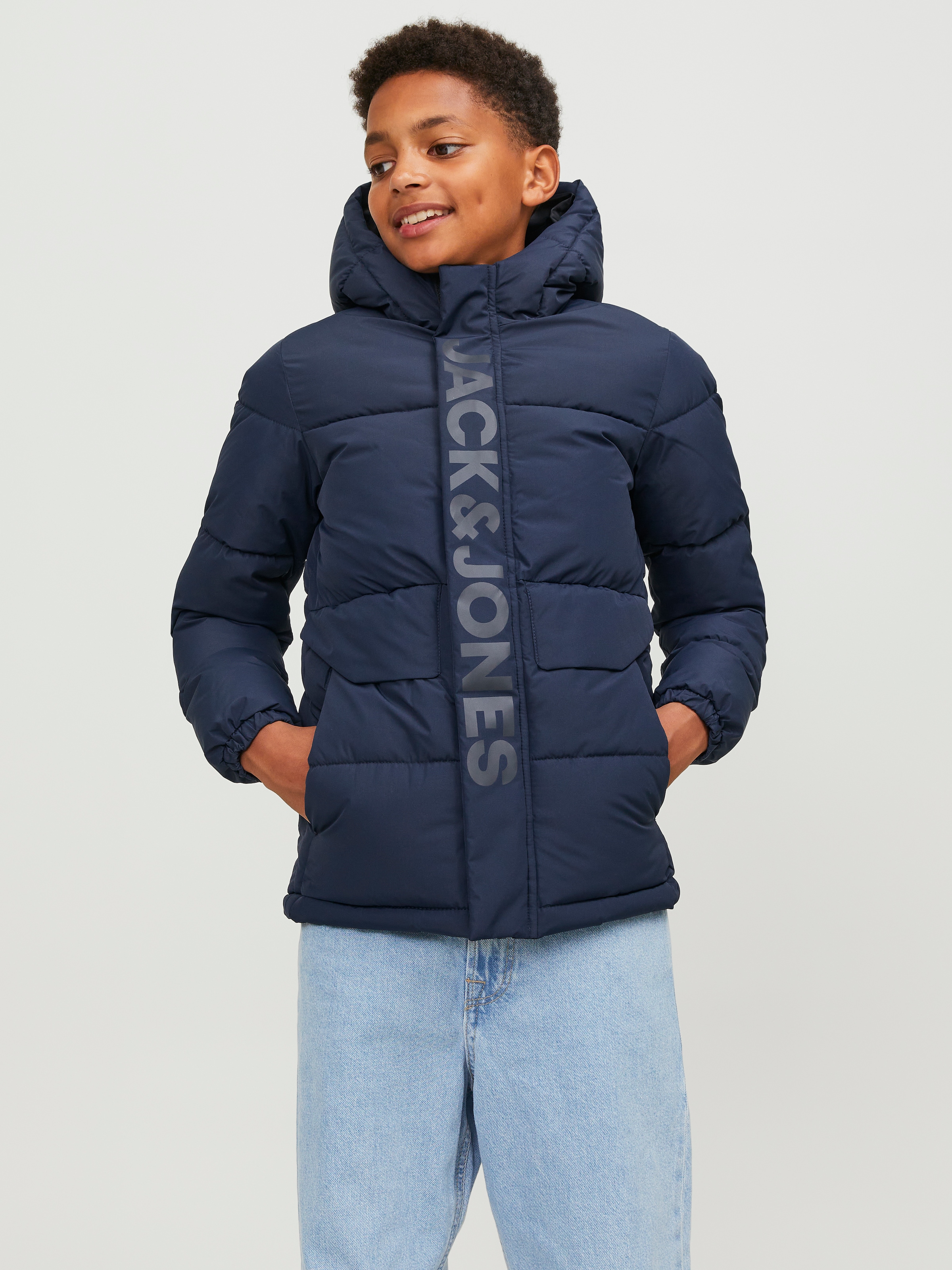 Jack & Jones Junior Steppjacke »JCOSPEED PUFFER SN JNR« mit Kapuze Polyester, regular fit