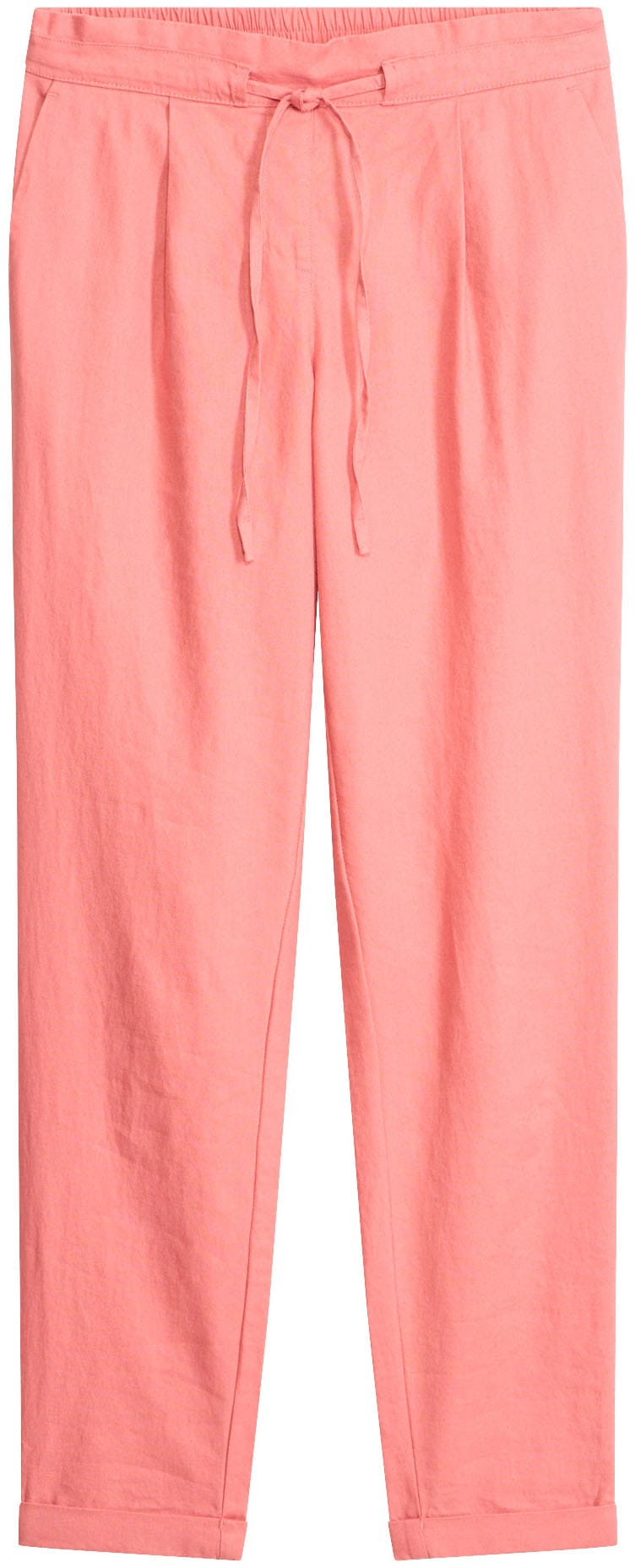 bonprix Pantalon en lin »Leinenhose«  en lin et coton, coupe Regular Fit, avec ceinture élastique