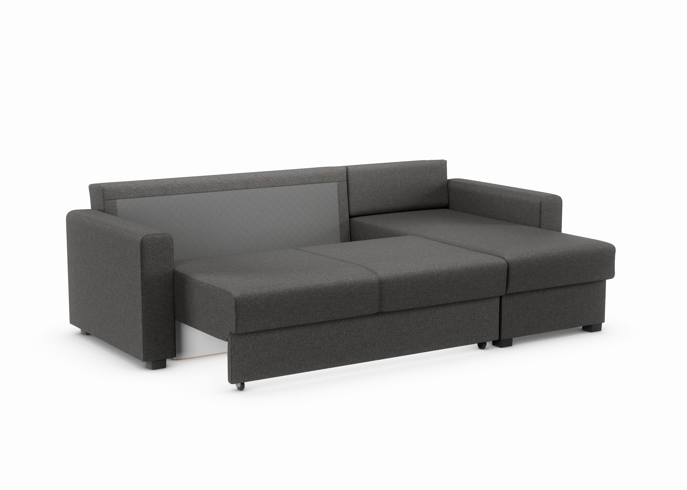 ATLANTIC home collection Canapé d'angle »Dublin L-Form« Bettfunktion und Bettkasten, Recamiere links oder rechts montierbar