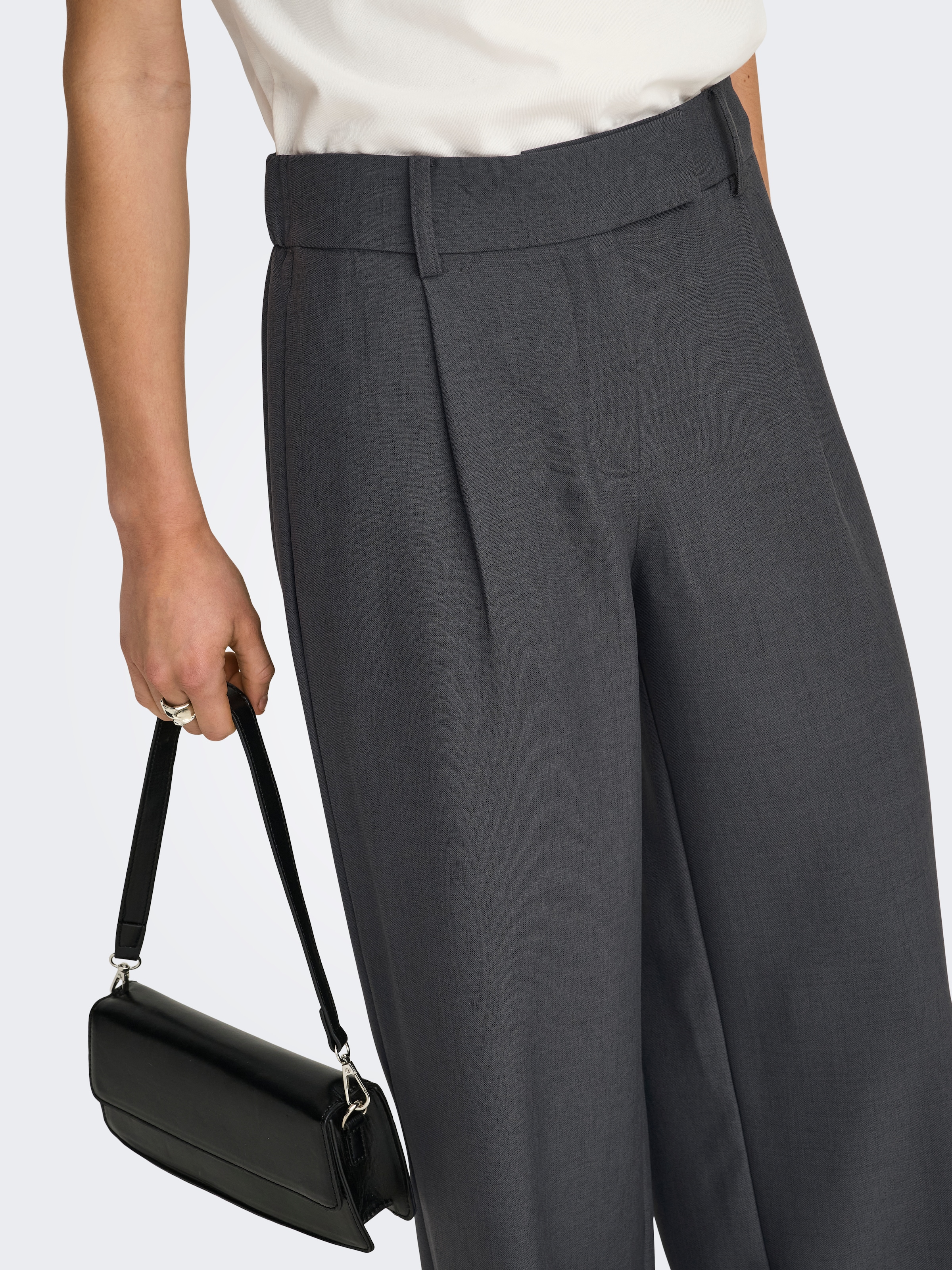 ONLY Anzughose »ONLLINDA HW STR MEL PANTS TLR NOOS«  Materialmix