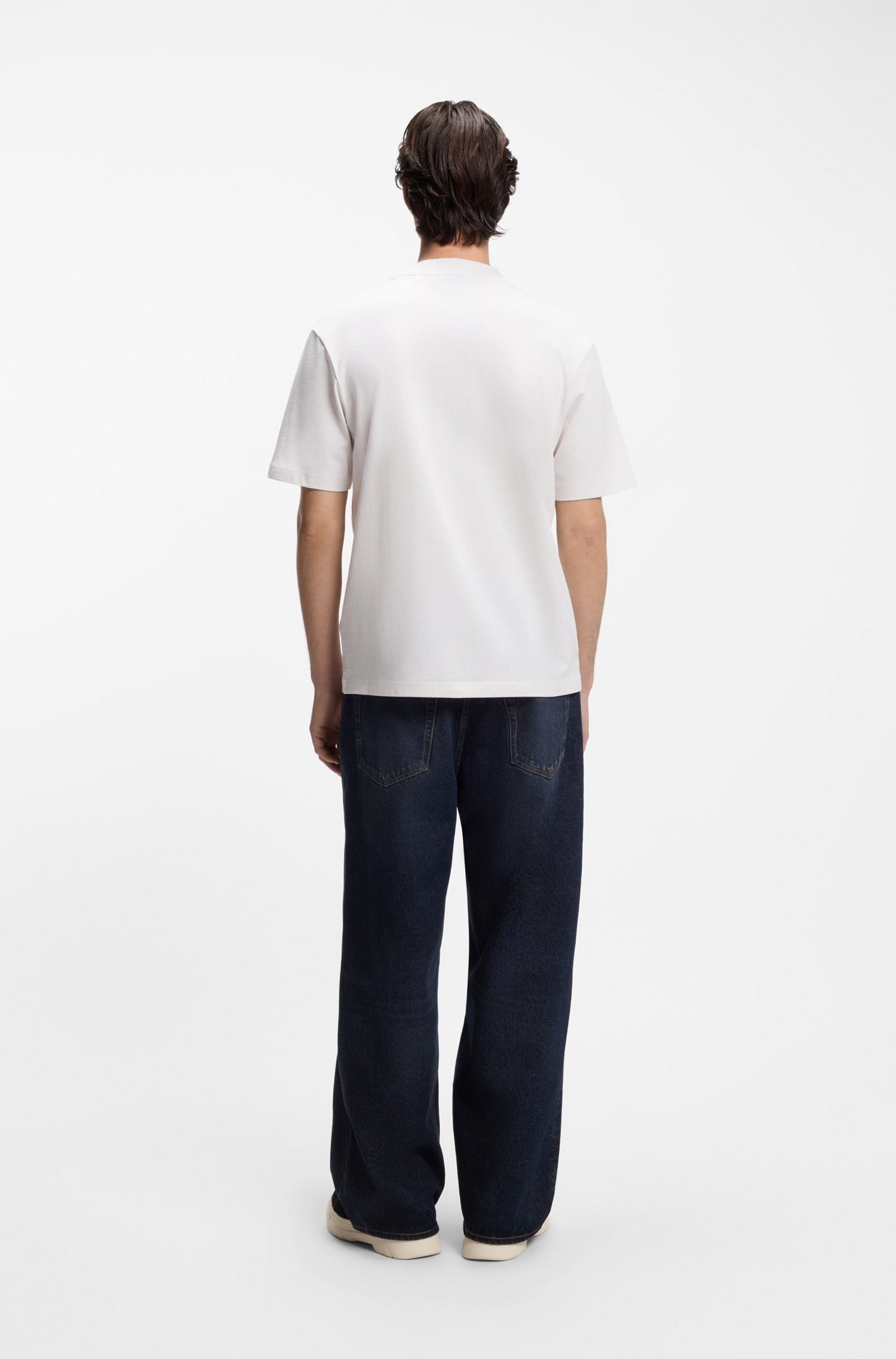 HUGO Blue T-Shirt »Nieros« mit Logo-Patch