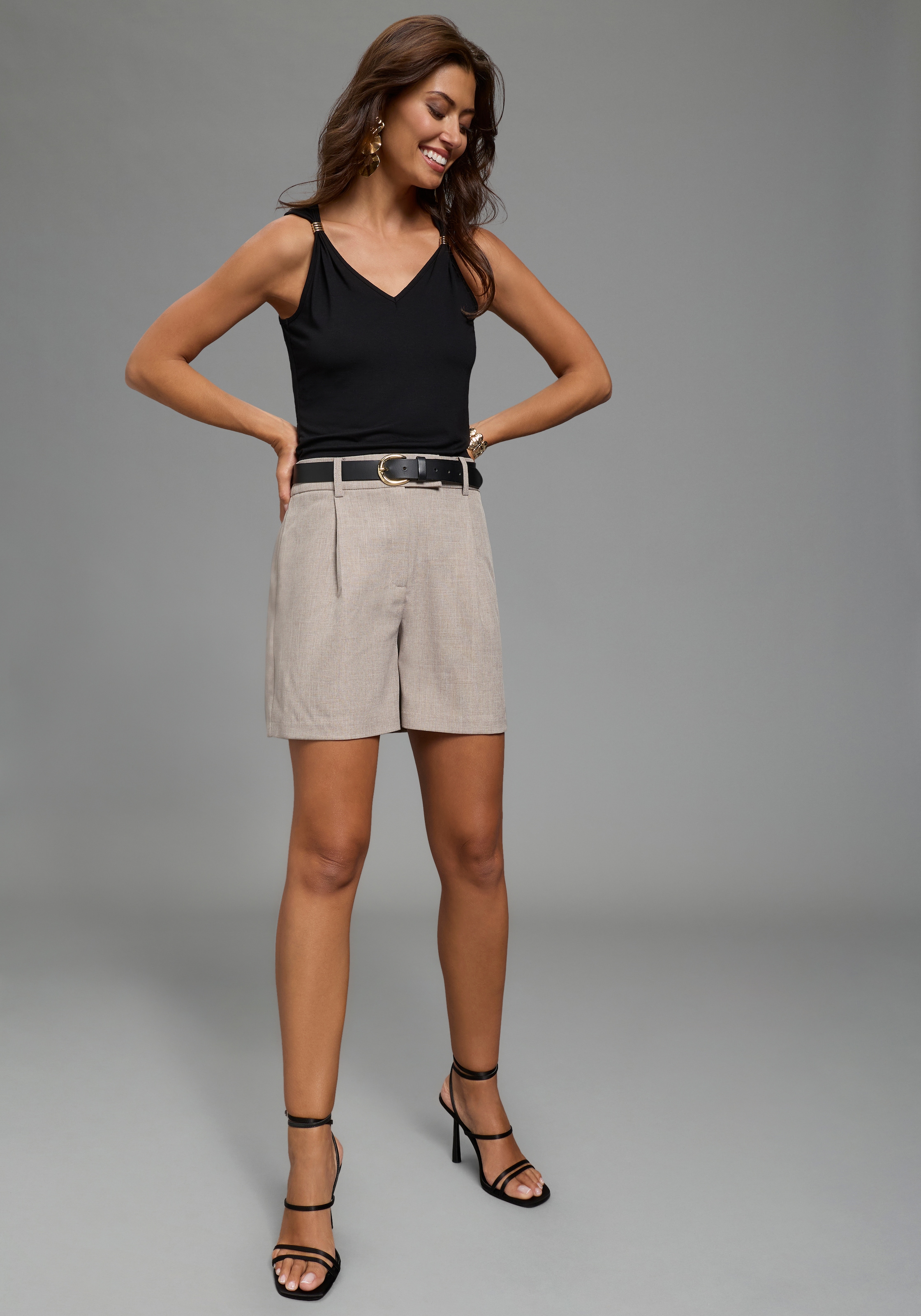 Laura Scott Top à bretelles mit Schmuckträgern, in bedruckter und einfarbiger Variante