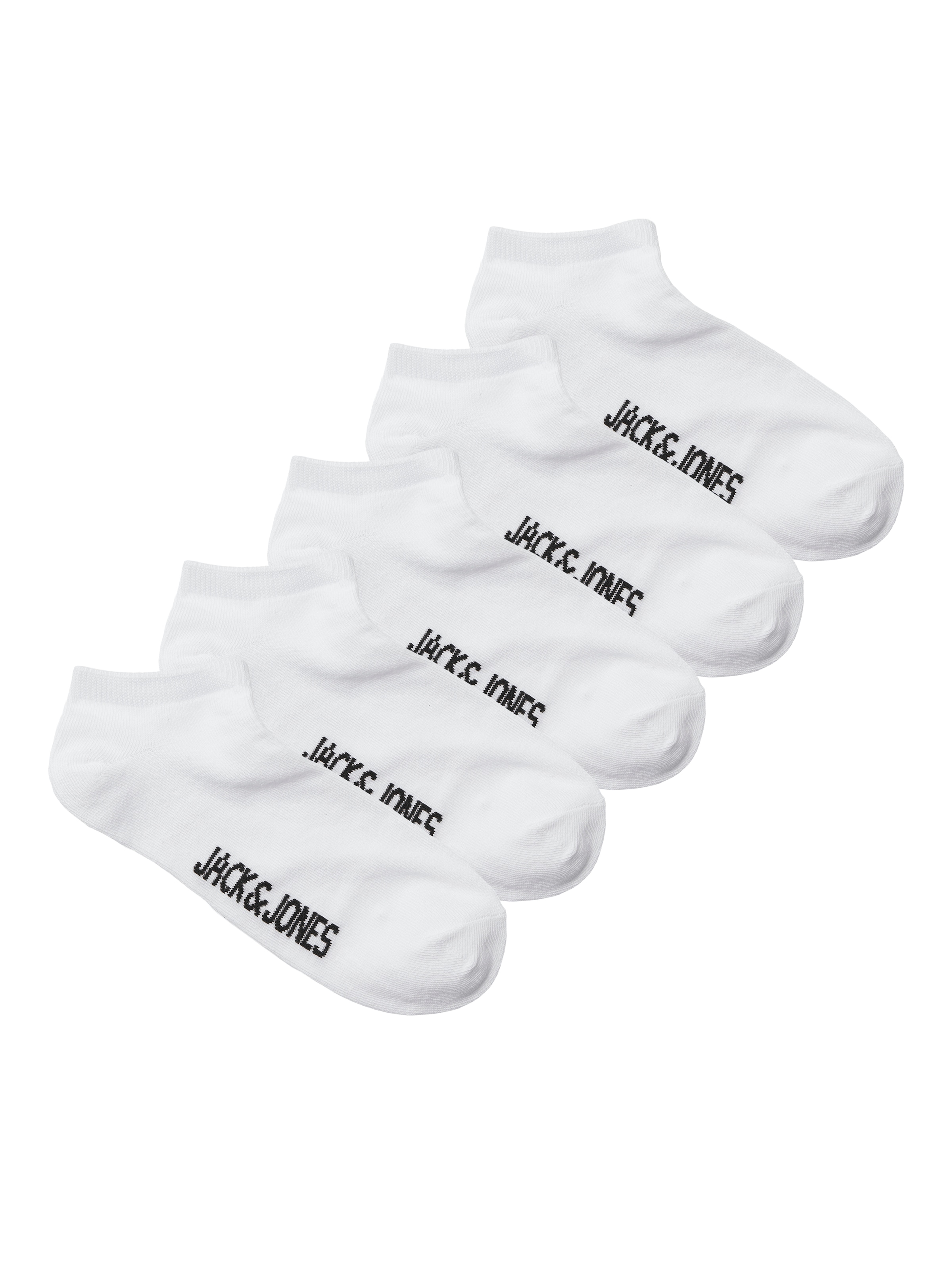 Jack & Jones Junior Chaussettes »JACDONGO im 5er Pack, mit Stretchbund, knöchellang« Paquet, 5 Couple tlg. uni, casual, ajusté, jersey