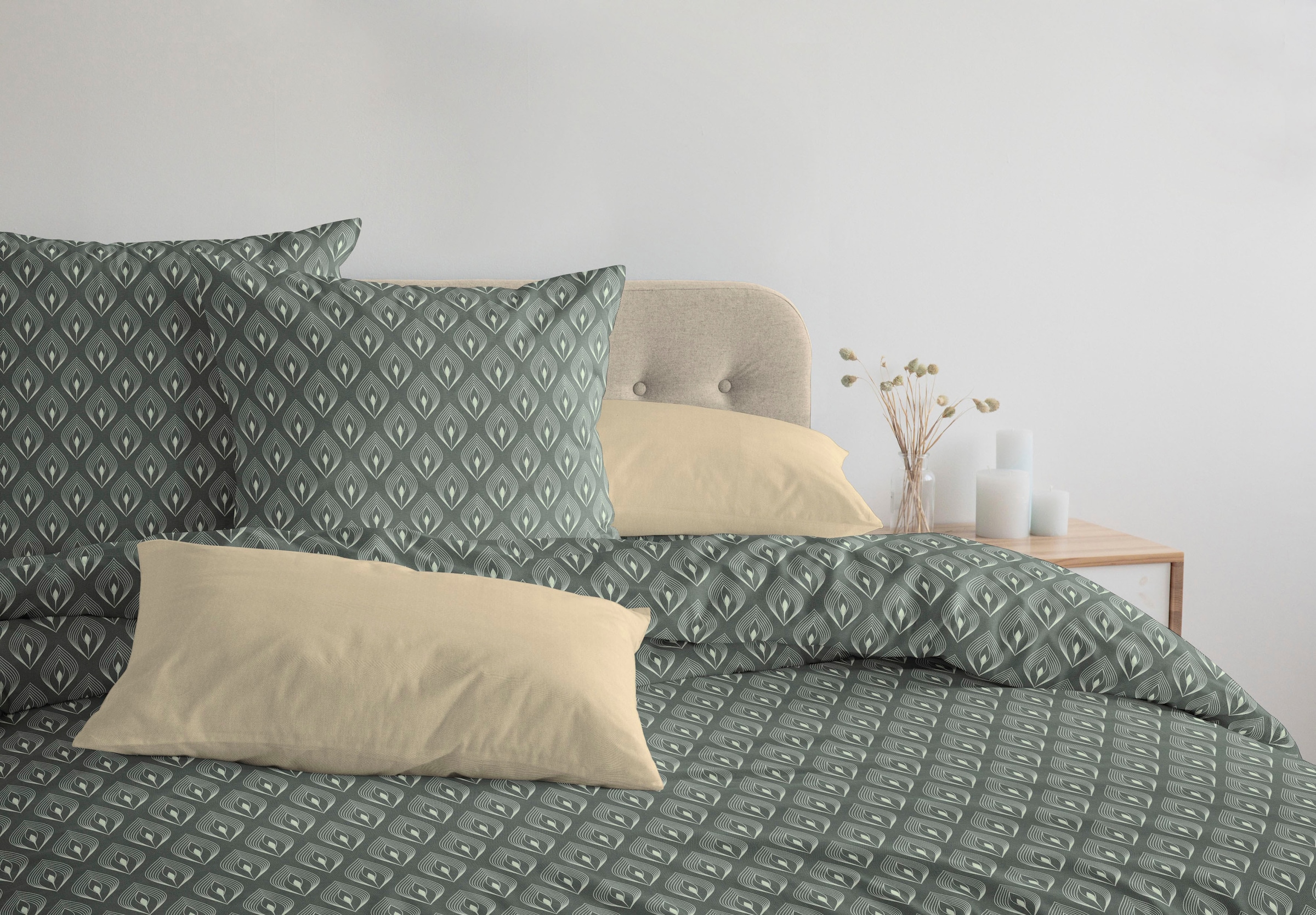 Adam Linge de lit »Feathers« 2 cuis aus 100 % Bio-Baumwolle, 2 teilig - Bettwäsche Set