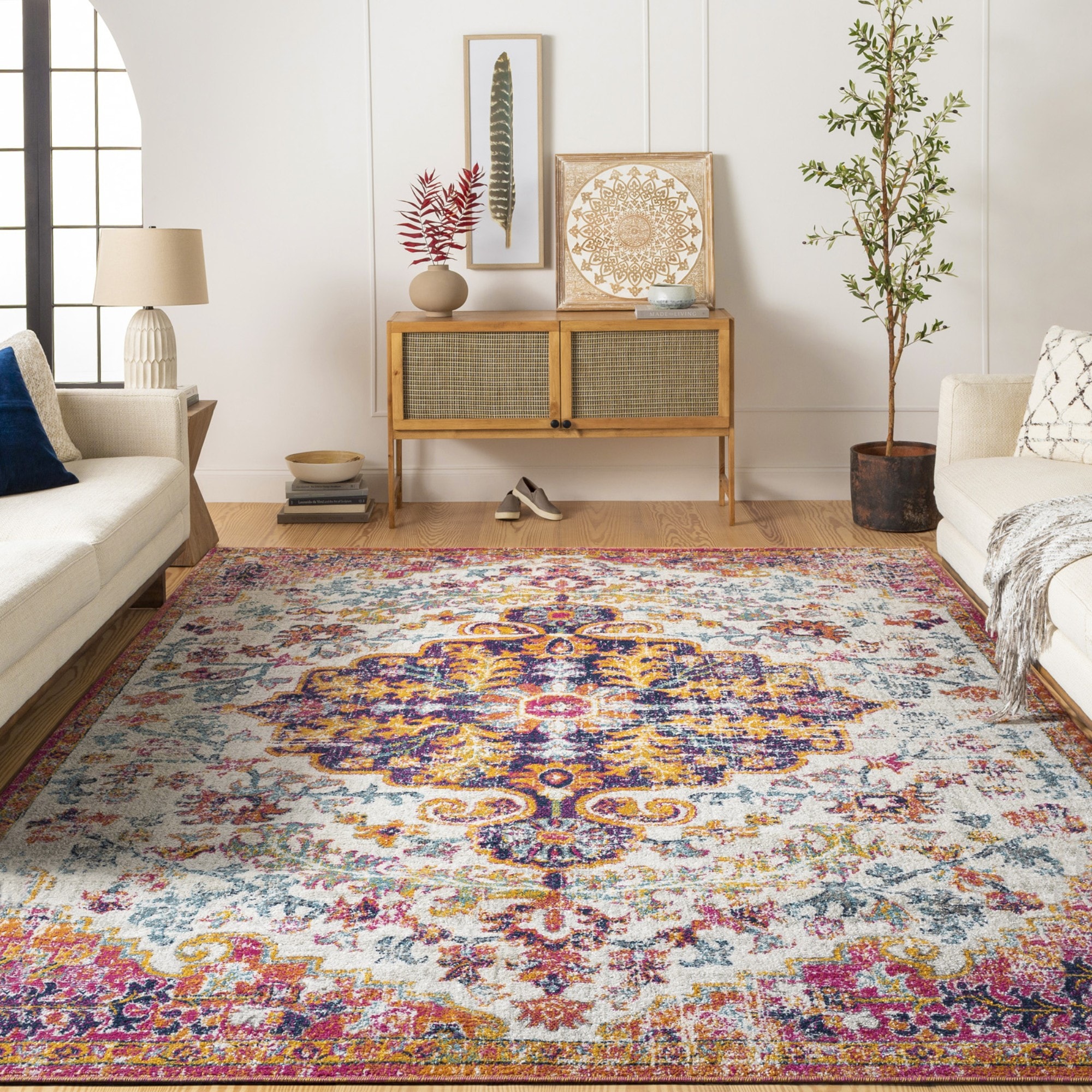 Livabliss Tapis »MUNICH« Rectangulaire 11,43 mm Höhe Tapis oriental vintage style bohème