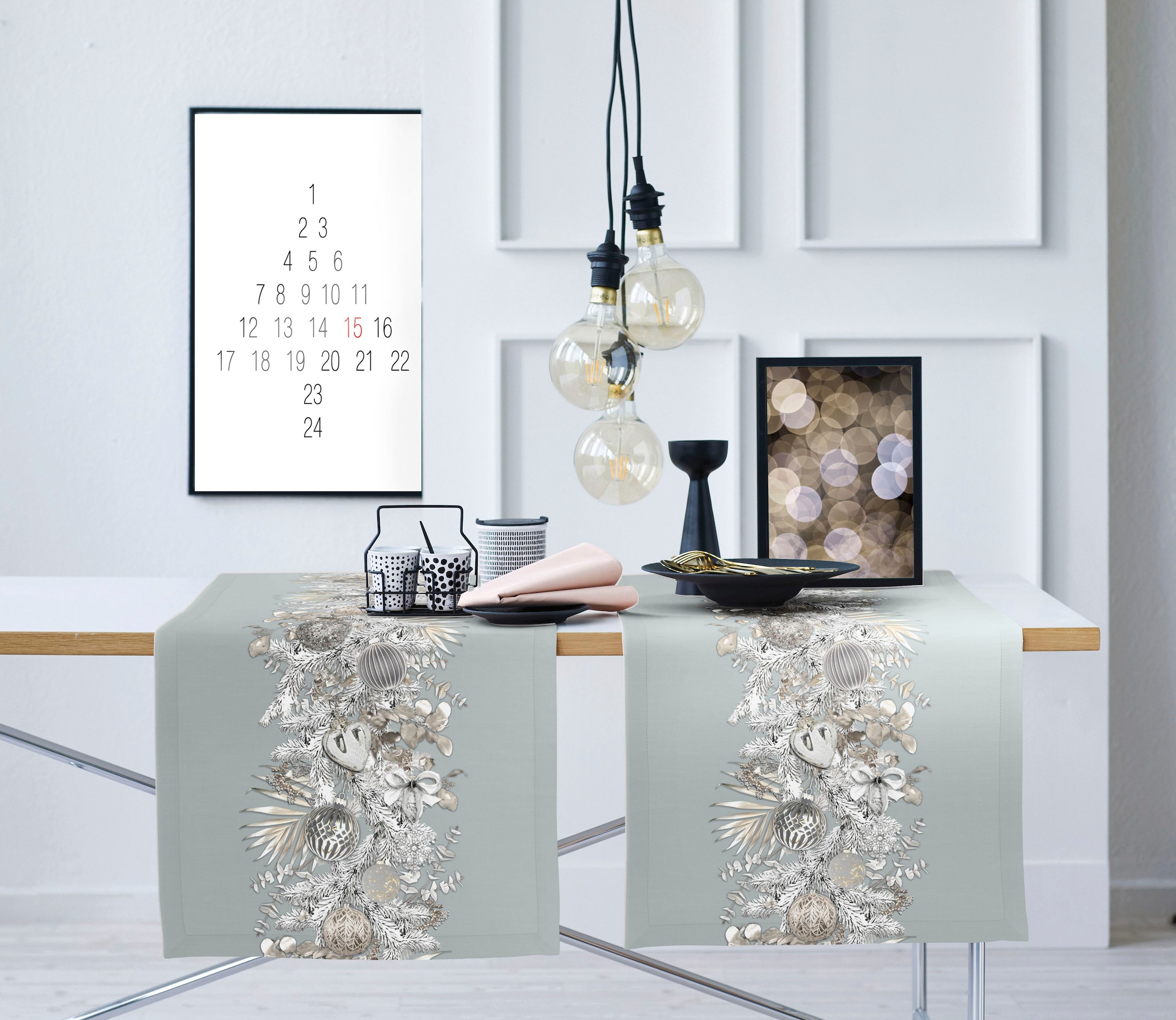APELT Chemin de table »6304 CHRISTMAS GLAM, Weihnachtsdeko, Weihnachten« impression numérique