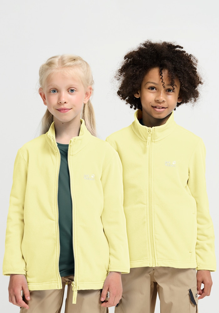 Jack Wolfskin Fleecejacke »TAUNUS 100 FZ K« winddicht, wasserabweisend, mit Kinnschutz, atmungsaktiv