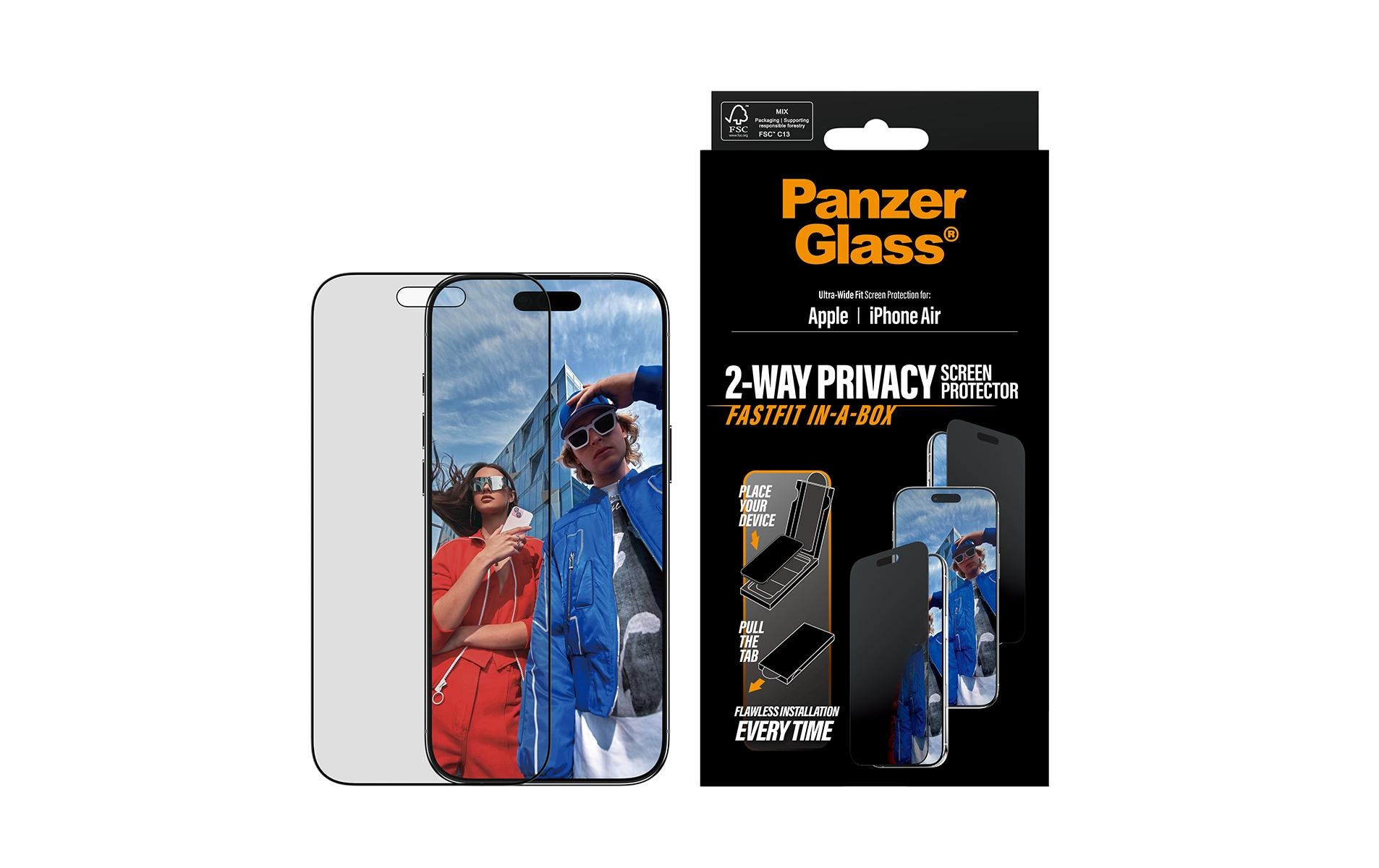 PanzerGlass Film de protection d'écran »Ultra Wide Fit Privacy Fastfit iPhone Air« für iPhone Air