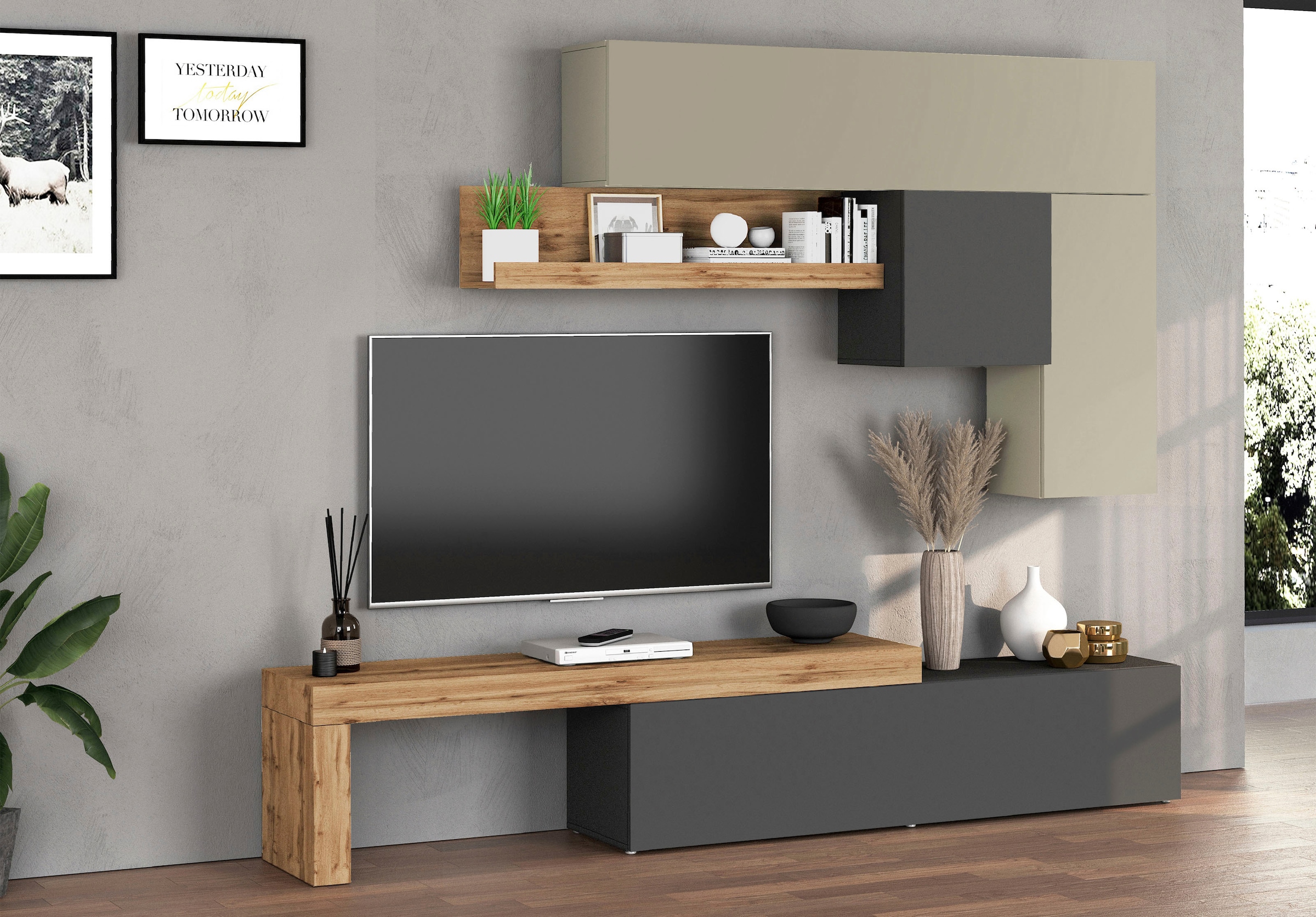 INOSIGN Meuble mural »Chronos Wohnwand, Medienwand, 5-er set« Set, 5 cuis tlg.