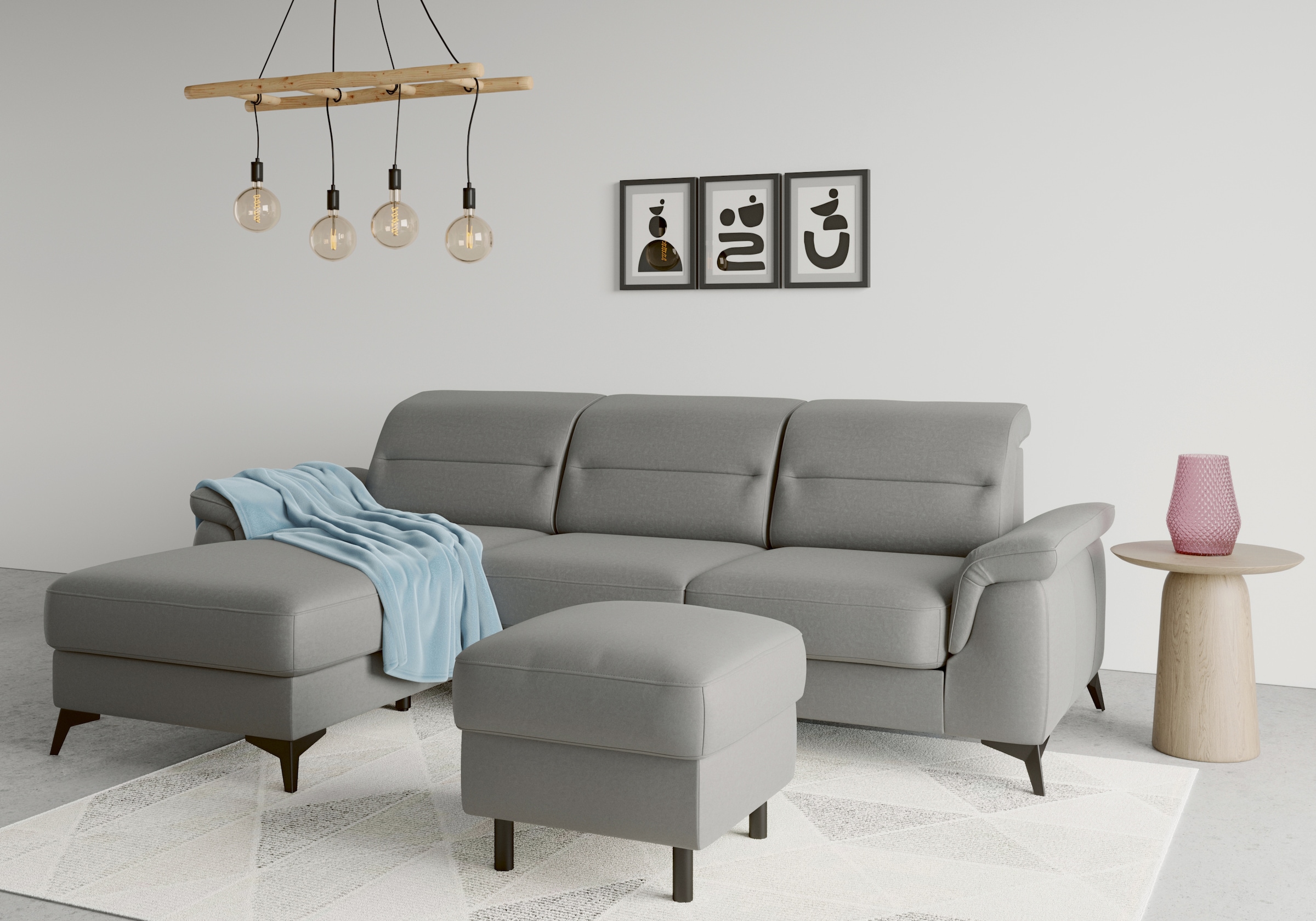 sit&more Canapé d'angle »Sinatra L-Form« mit Recamiere, optional mit Kopfteilverstellung und Armteilfunktion