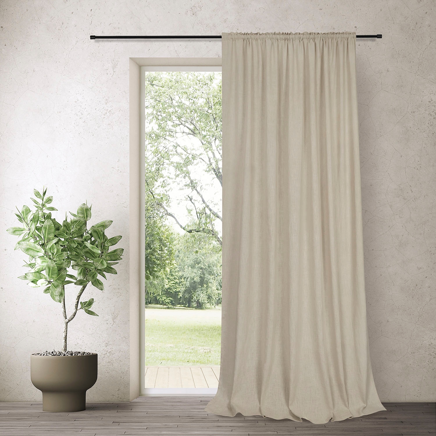 Gerster Rideau »Abra« Boucles cachées 1 cuis tlg. Fertiggardine "Abra"