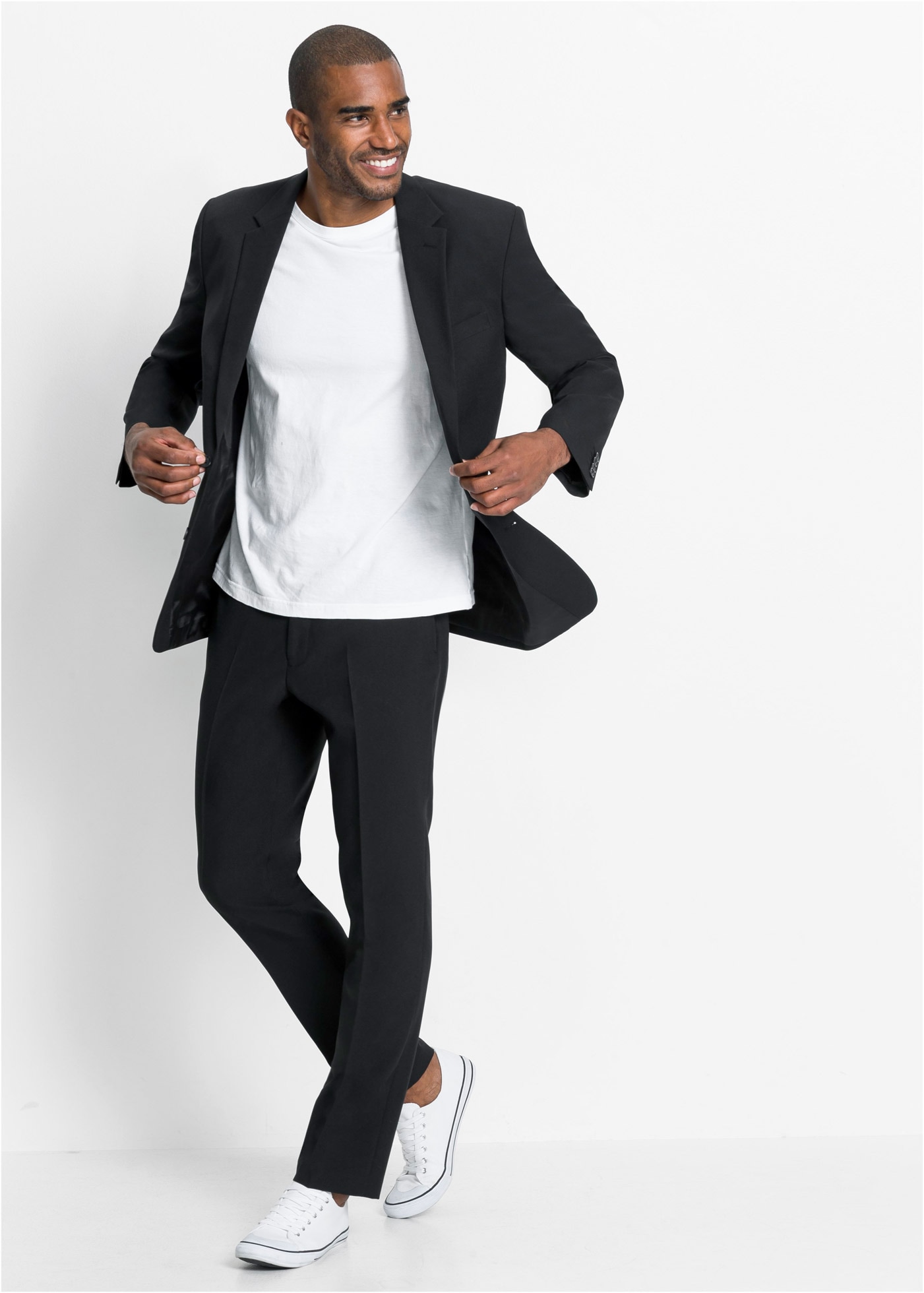 bonprix Anzug »Anzug (2-tlg. Set), Regular Fit« Set, 2 tlg. regular fit Regular Fit, pflegeleichtes Material, zweiteiliges Set
