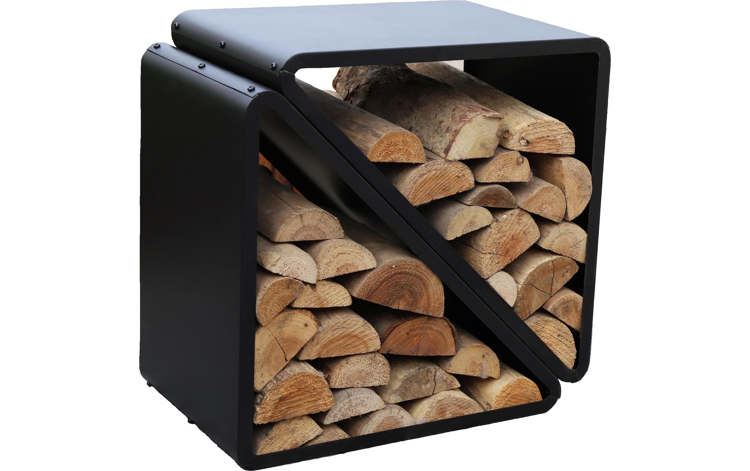 WESTMANN Étagère pour bois de cheminée avec cadre en acier revêtu