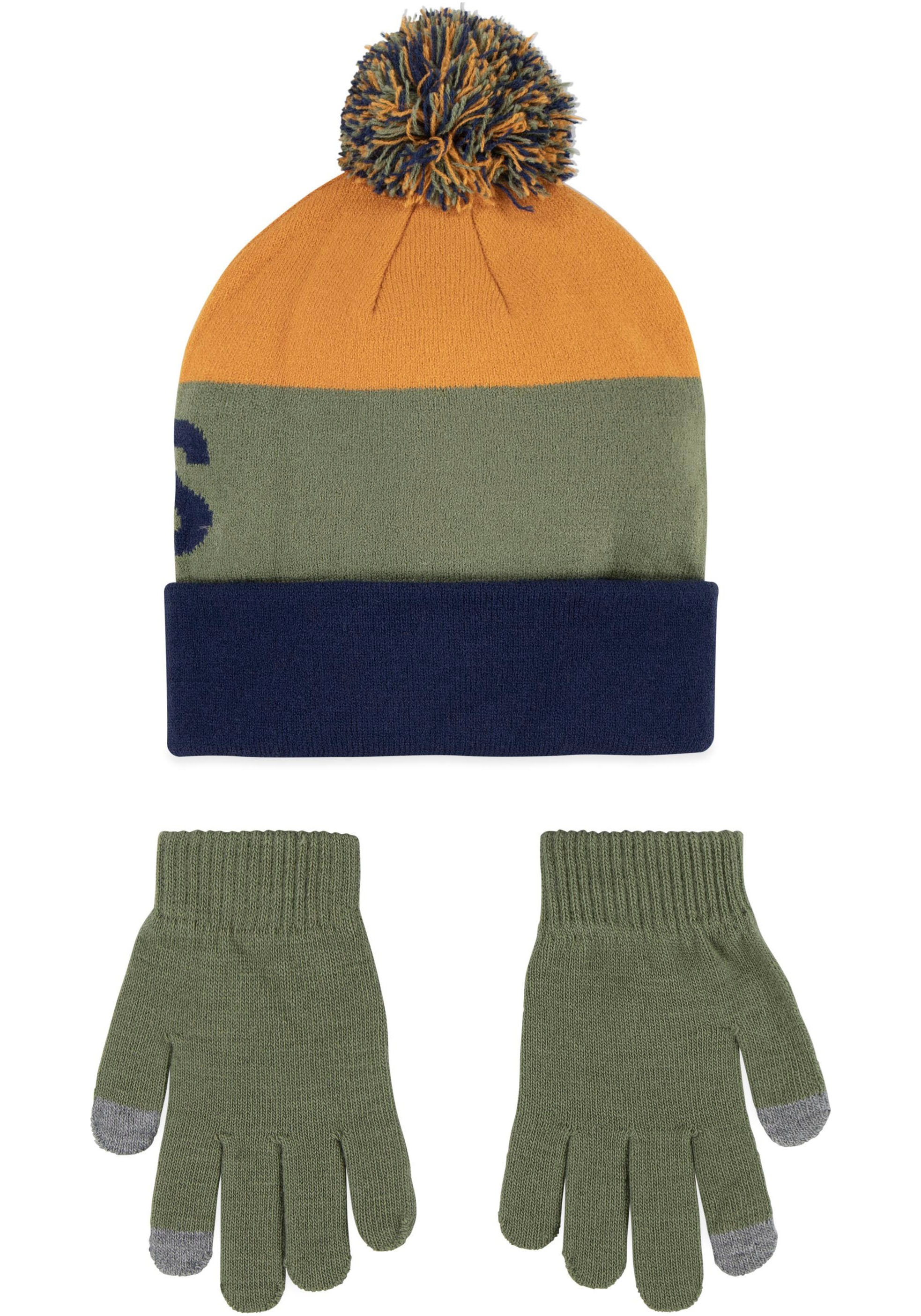 Levi's® Kids Bonnet à pompon Set,  und Handschuh im Set
